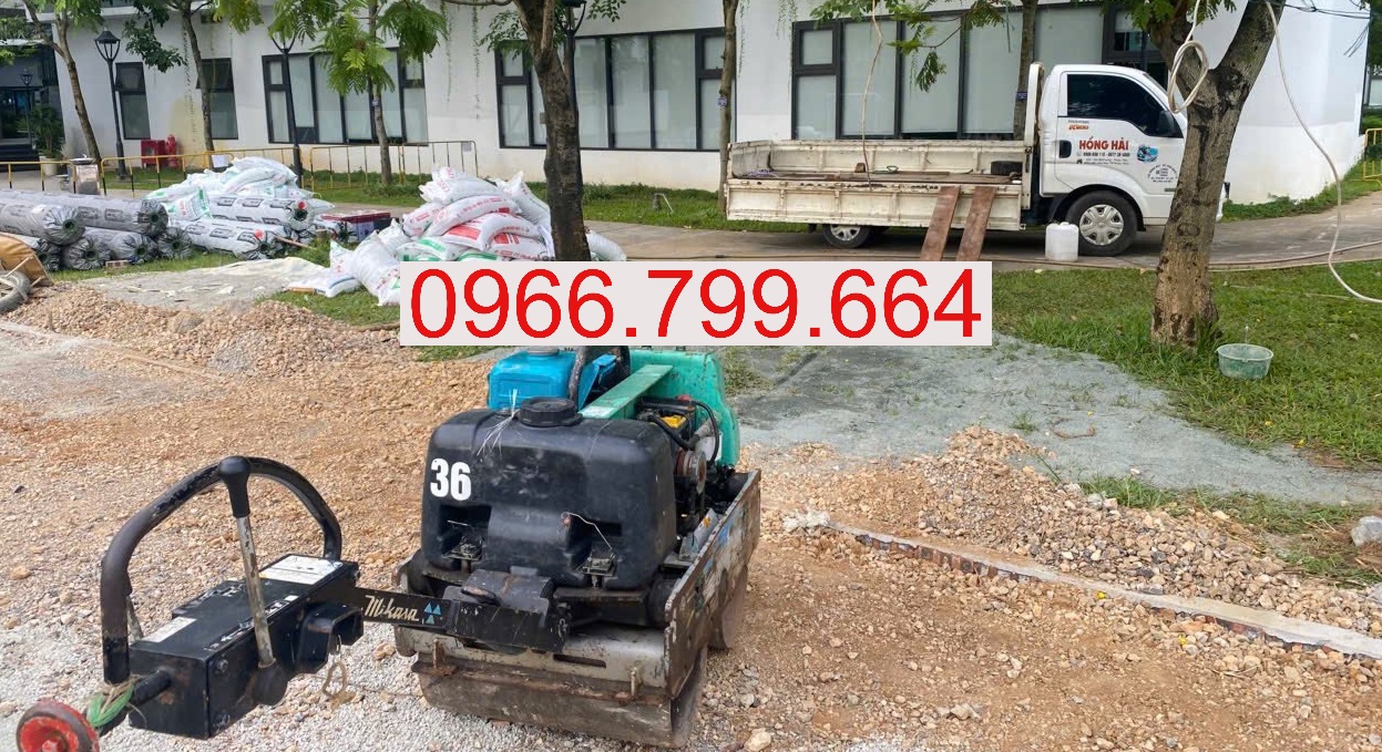 Cho Thuê Máy Lu Mini Dắt Tay