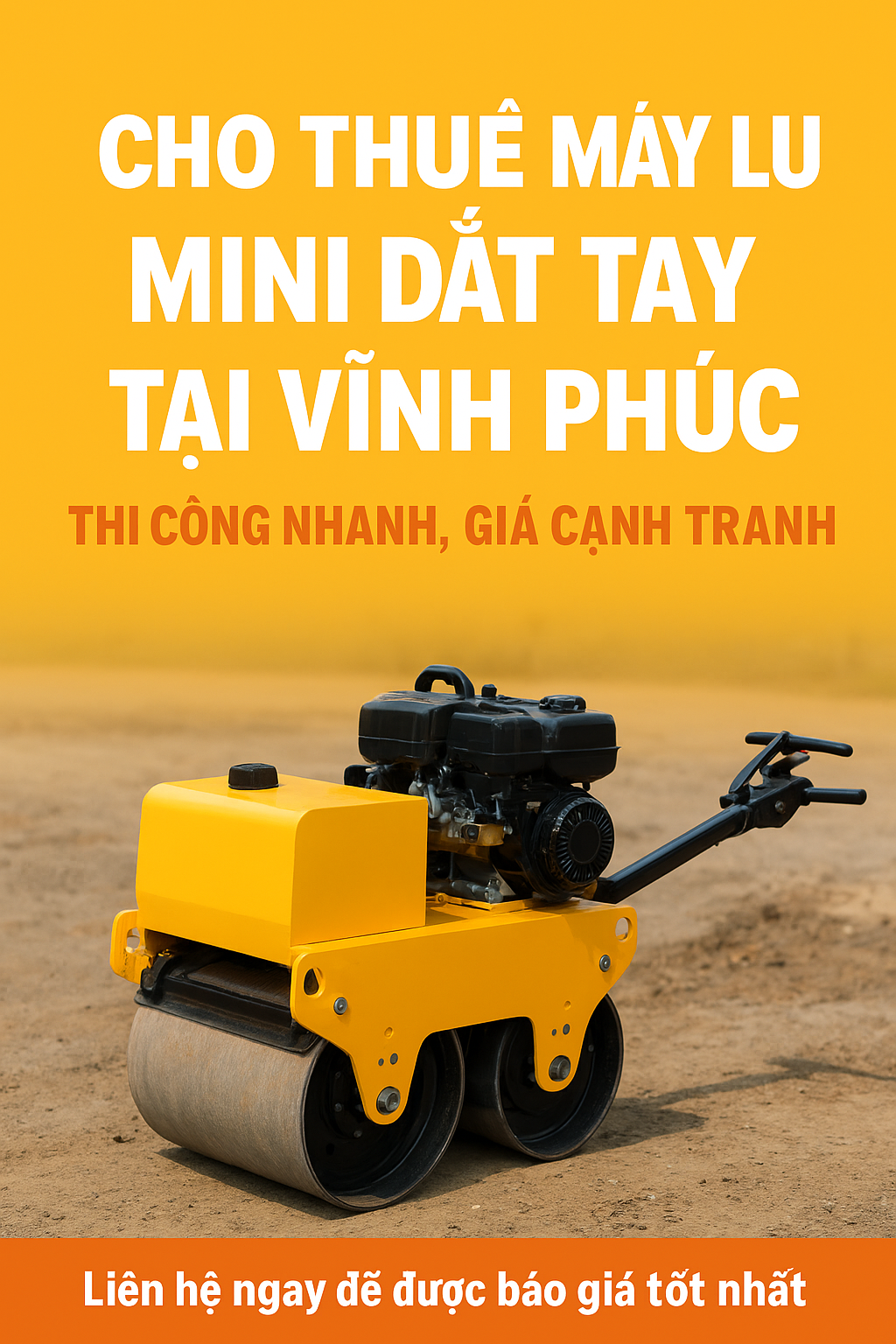 Cho Thuê Máy Lu Mini Dắt Tay Tại Vĩnh Phúc Cho Thuê Máy Lu Mini Dắt Tay Tại Vĩnh Phúc