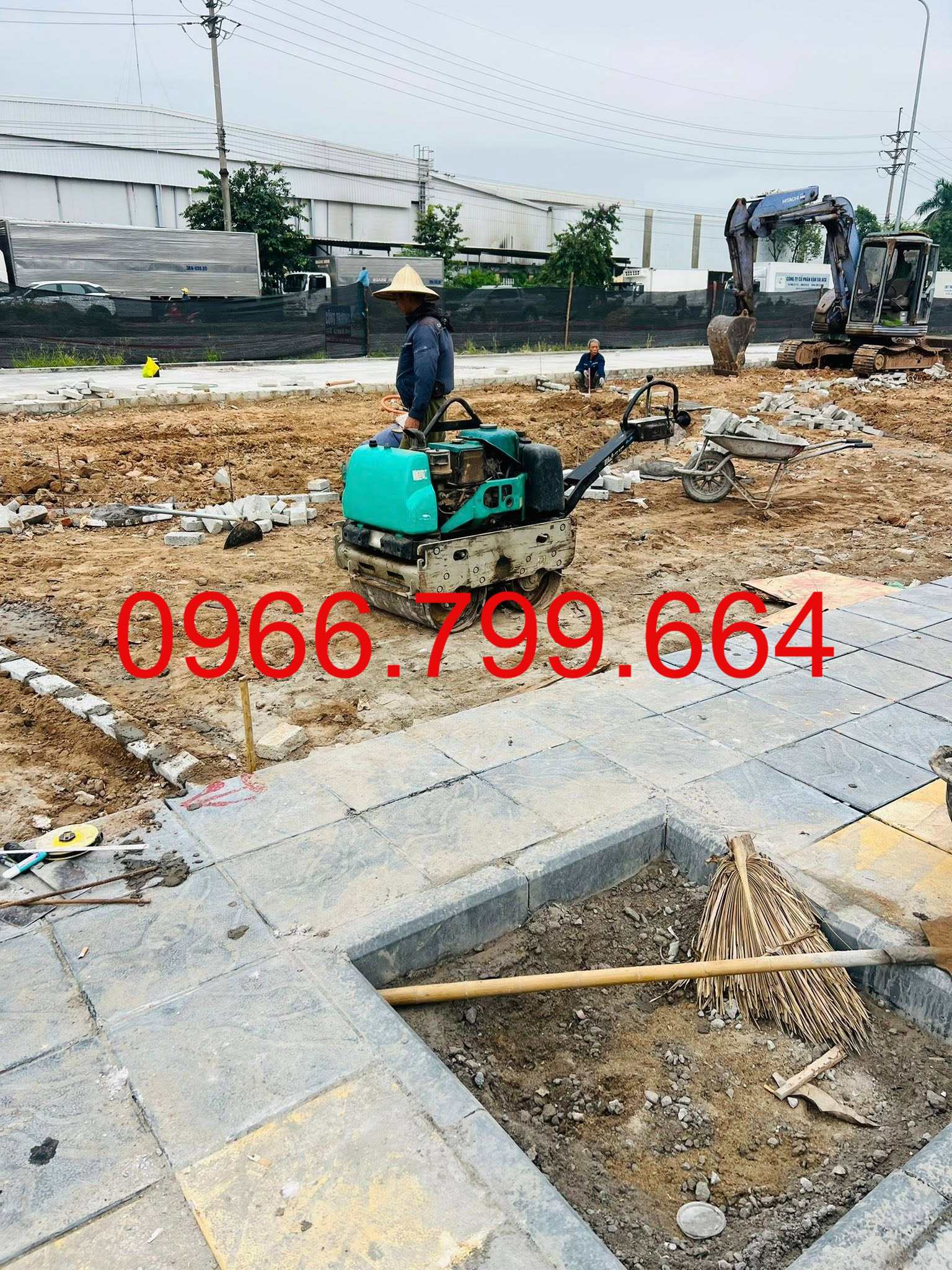 Thuê Máy Lu Mini Dắt Tay Tại Phúc Thọ