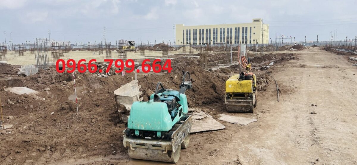 Cho Thuê Máy Lu Rung Mini Dắt Tay