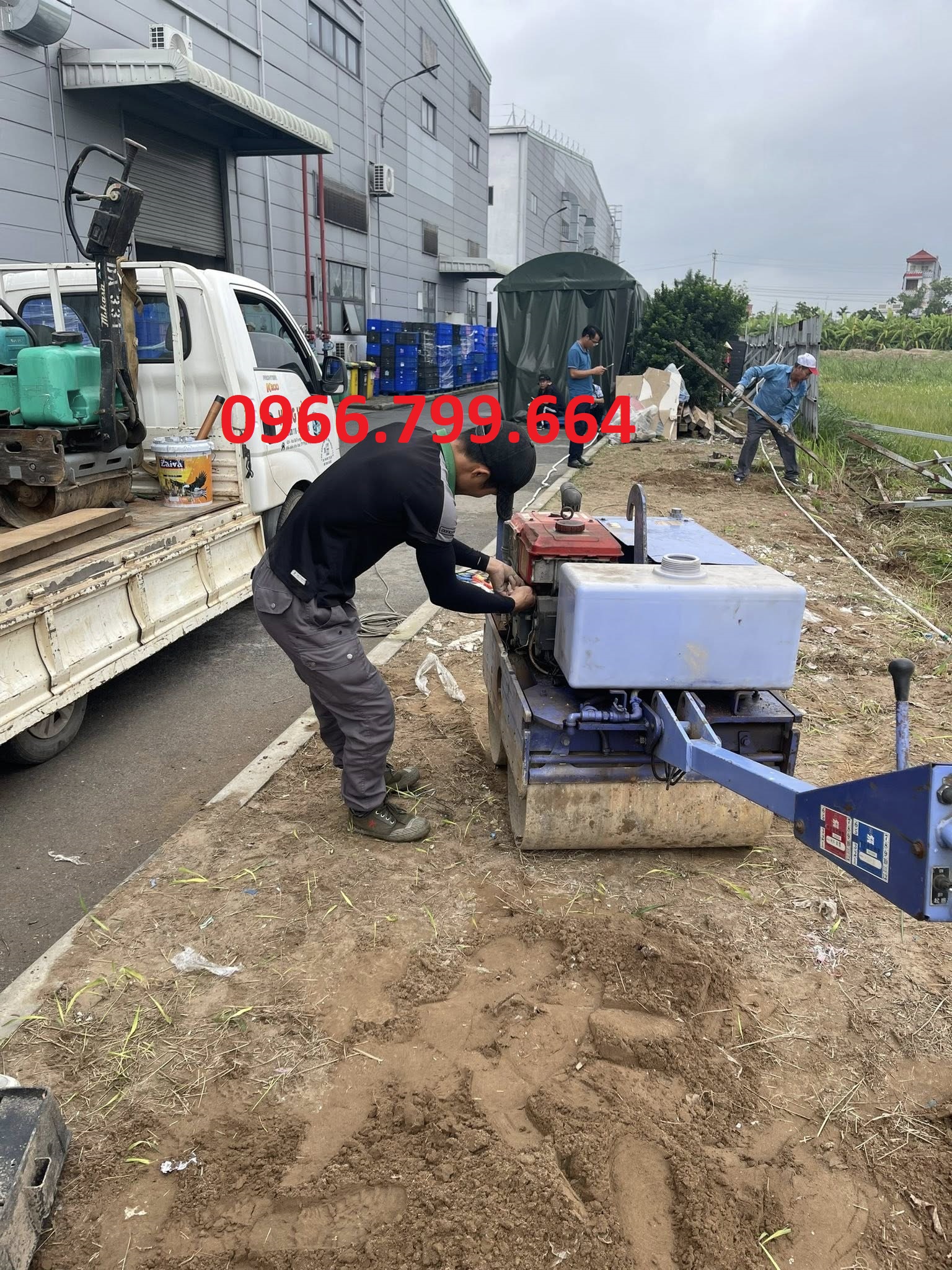 Cho Thuê Máy Lu Rung Mini Dắt Tay Thái Nguyên