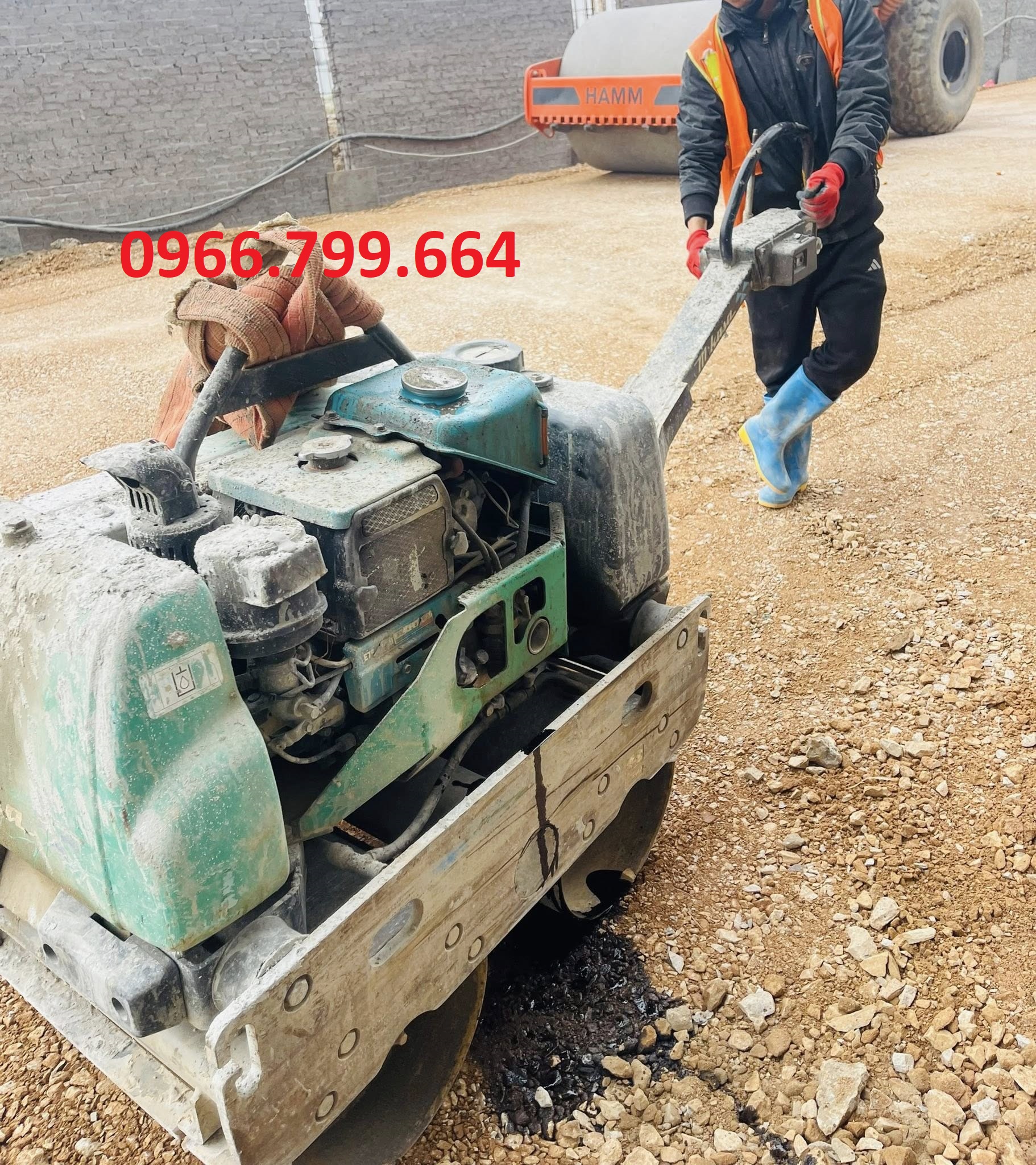 Cho Thuê Máy Lu Rung Mini Dắt Tay ở Thái Nguyên