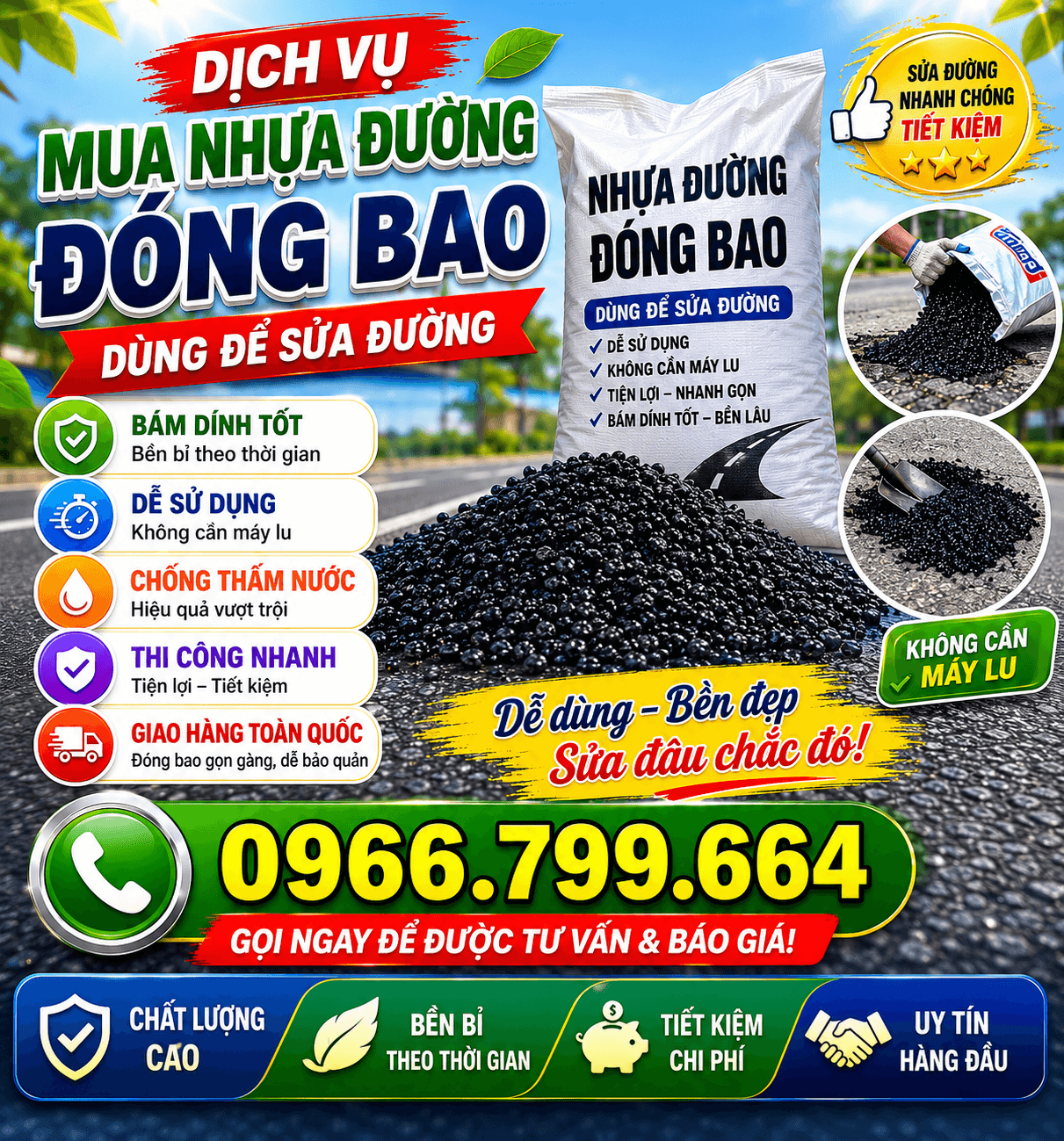 Bán Nhựa Đường Asphalt Đóng Bao Hà Nội