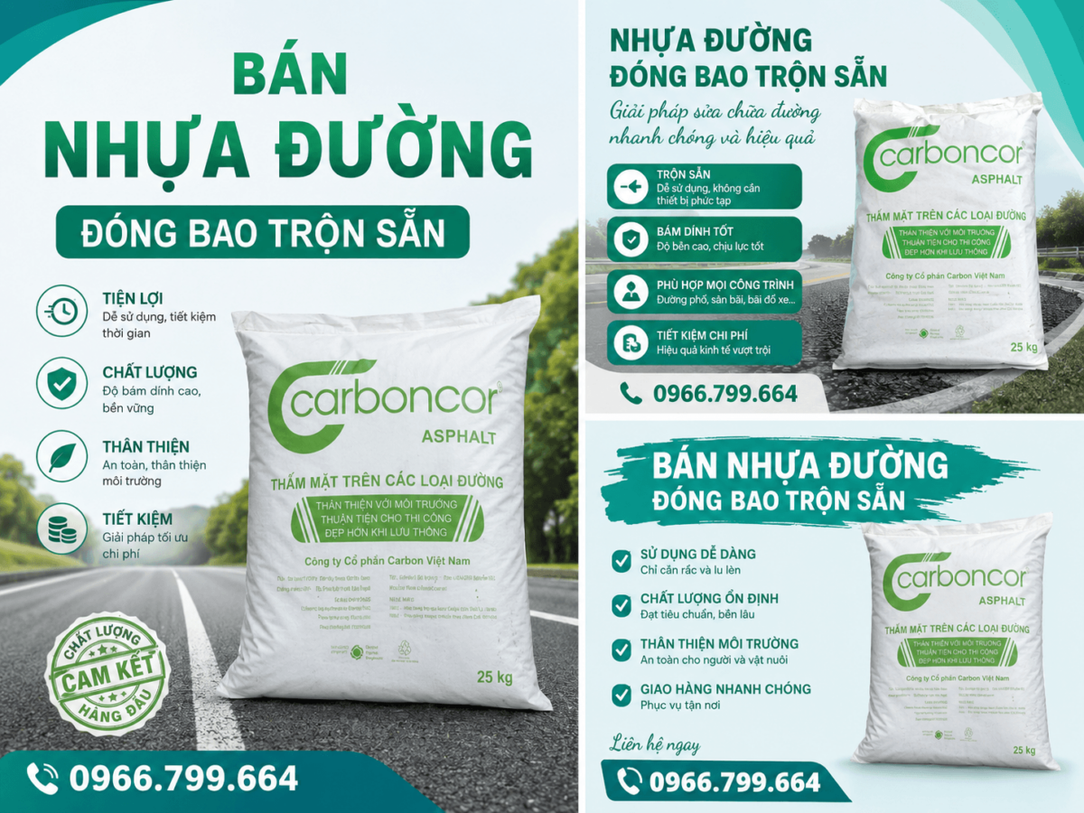 Bán Nhựa Đường Asphalt Đóng Bao Quận Tân Phú