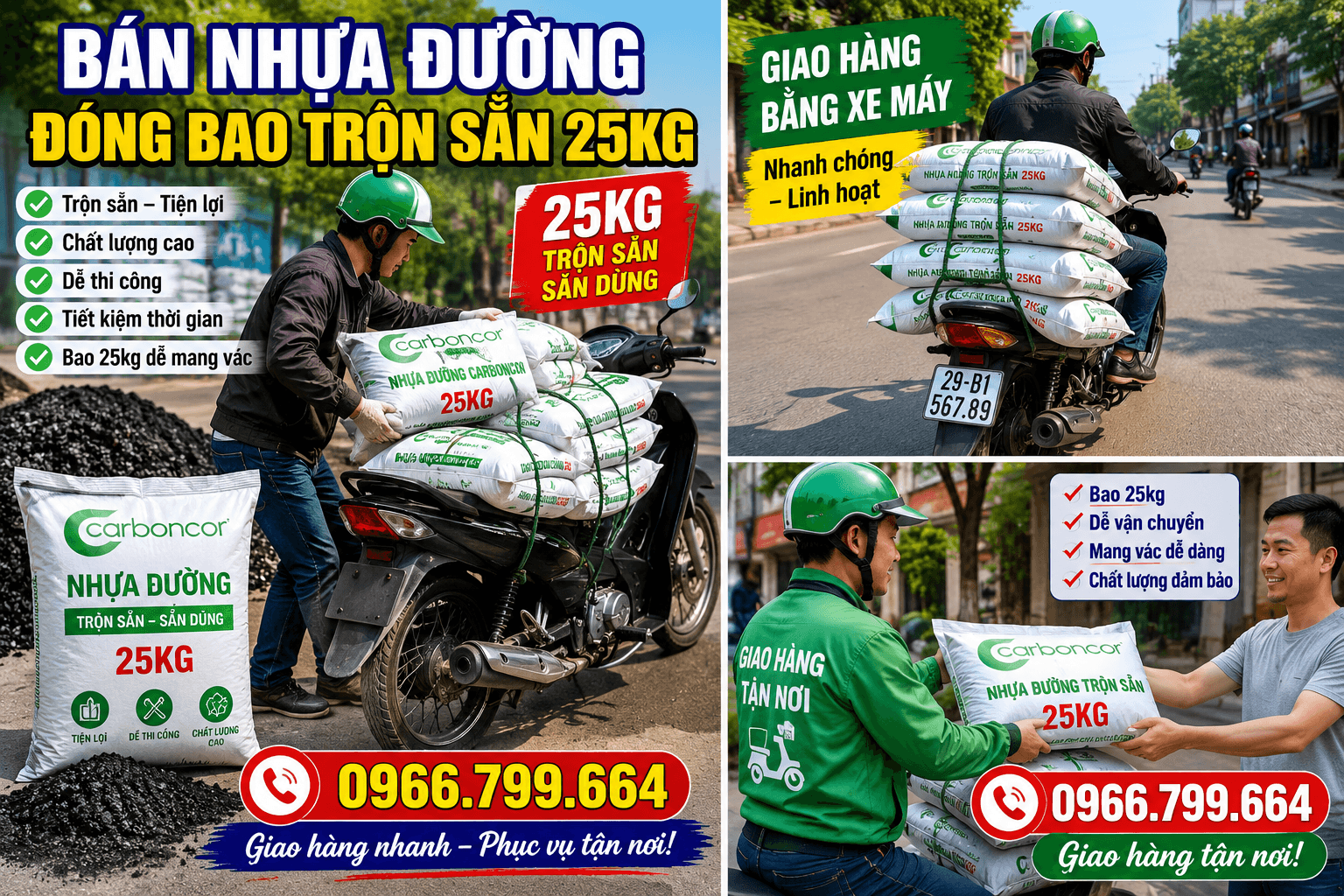 Bán Nhựa Đường Asphalt Đóng Bao Tại Quận Bình Tân