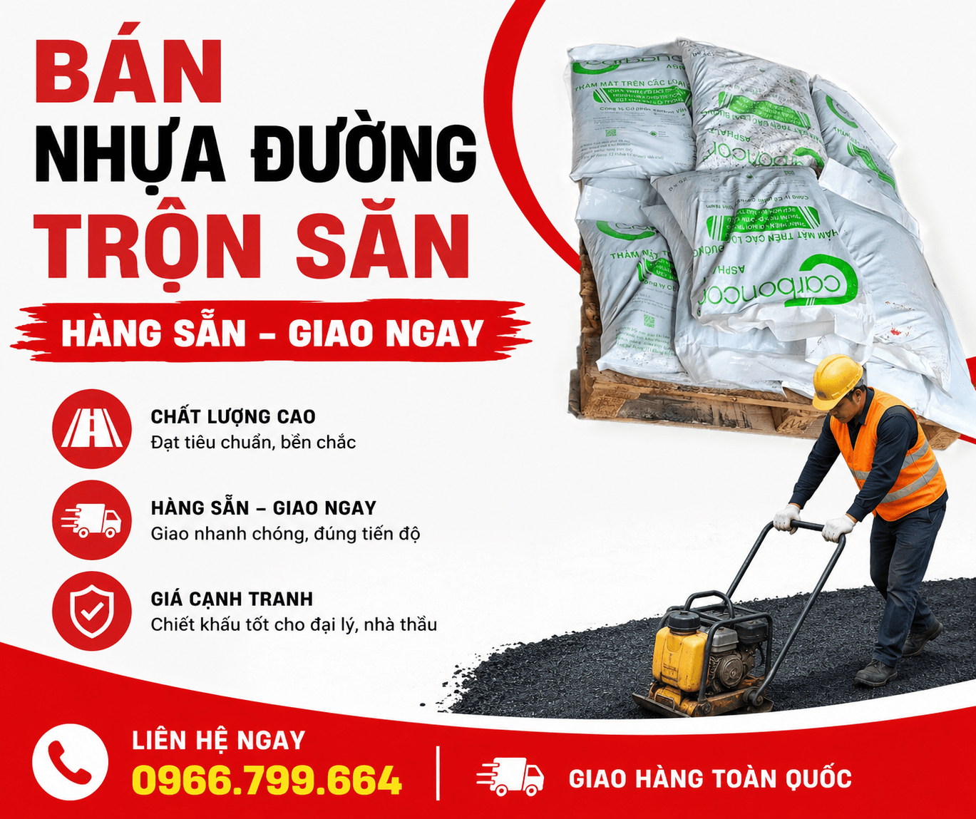 Bán Nhựa Đường Đóng Bao Quận Bình Tân