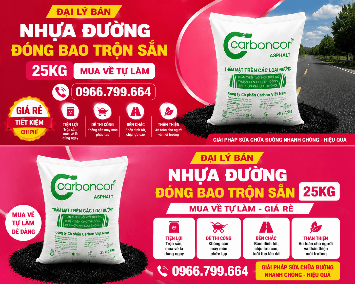 Bán Nhựa Đường Đóng Bao Trộn Sẵn Quận Bình Tân