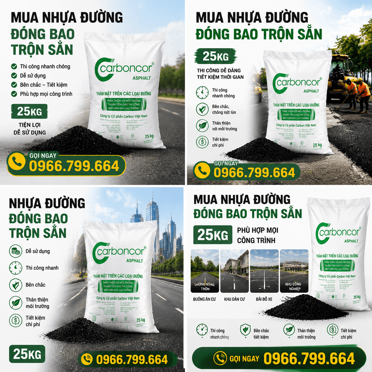 Bán Nhựa Đường Đóng Bao Trộn Sẵn Tại Bình Tân