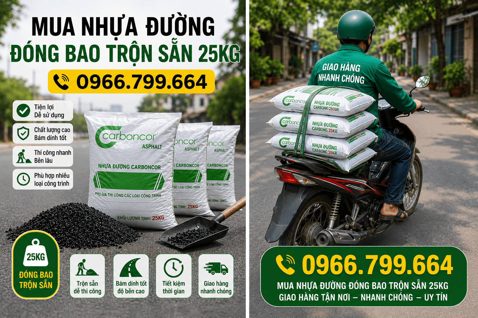 Cửa Hàng Nhựa Đường Trộn Sẵn Đóng Bao Tại Bình Tân
