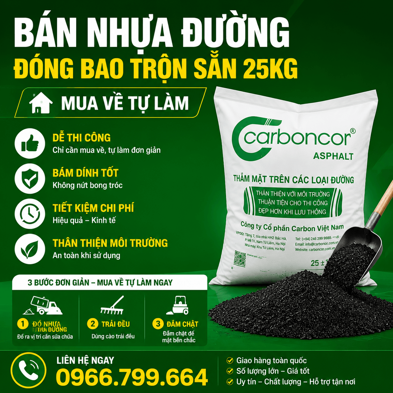 Cửa Hàng Nhựa Đường Trộn Sẵn Đóng Bao Tại Quận Tân Phú