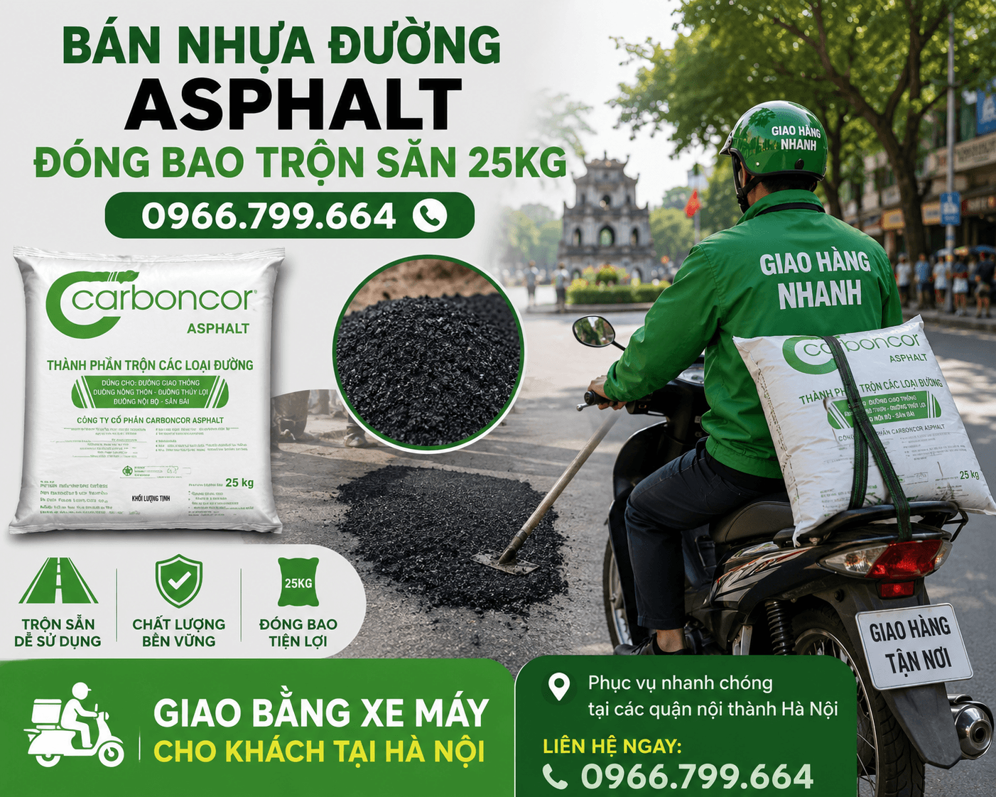 Đại Lý Nhựa Đường Trộn Sẵn Đóng Bao