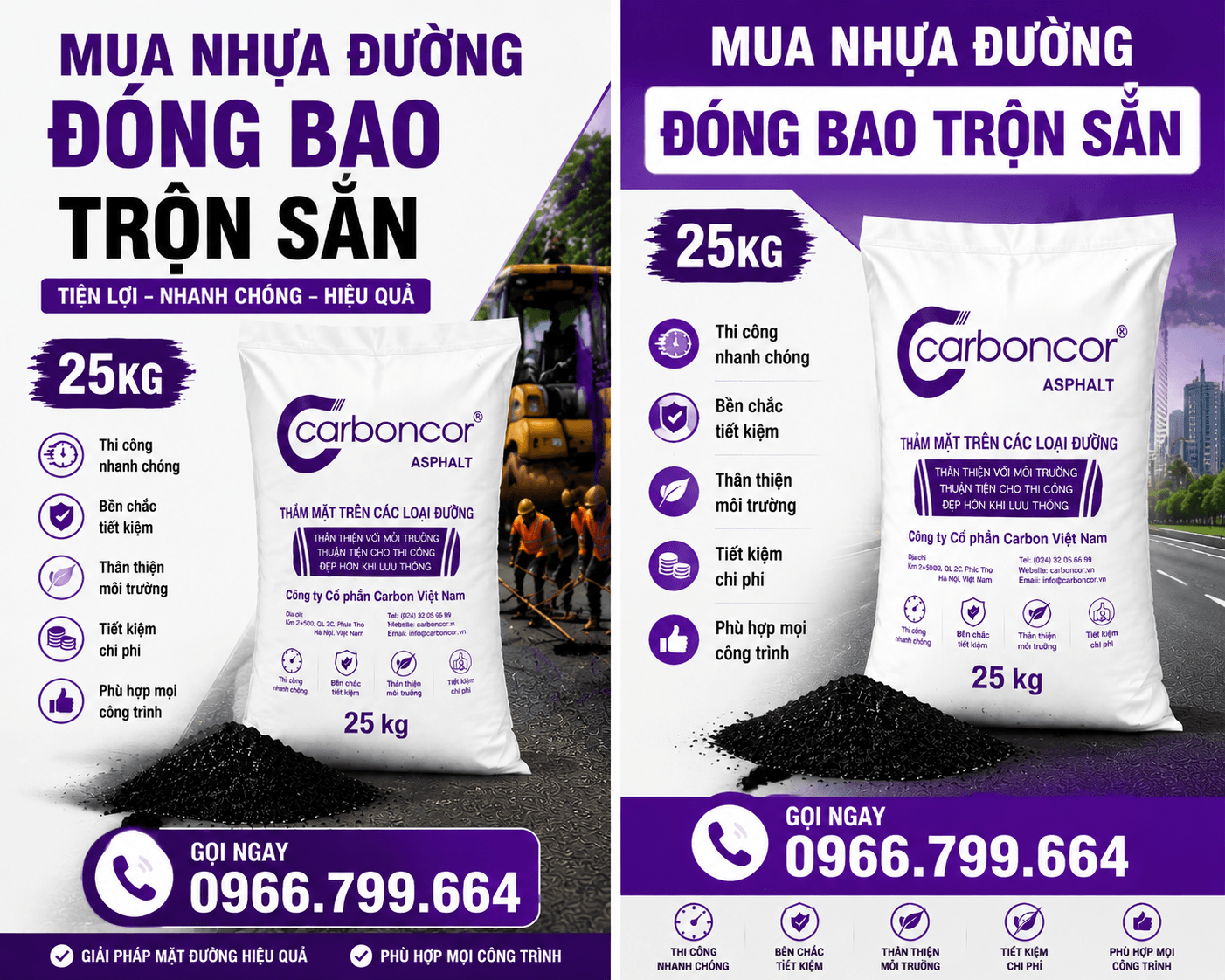 Mua Nhựa Đường Đóng Bao Trộn Sẵn