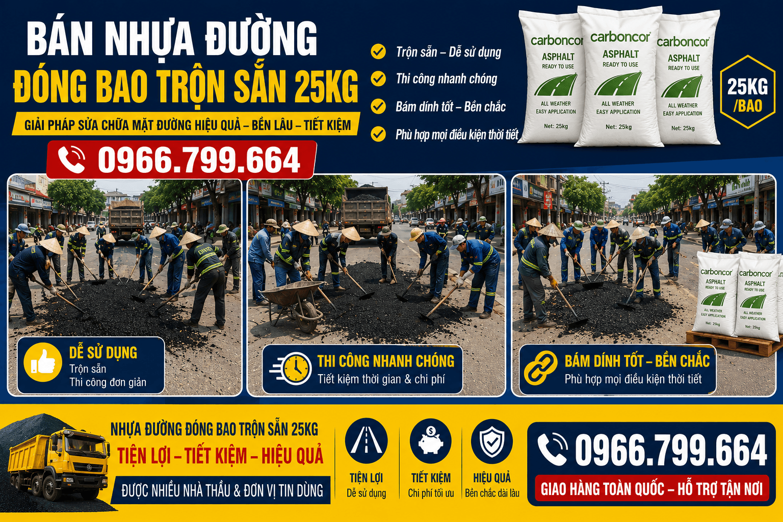 Mua Nhựa Đường Đóng Bao Trộn Sẵn
