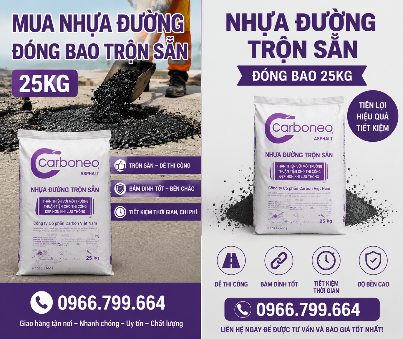 Mua Nhựa Đường Đóng Bao Trộn Sẵn Tân Phú