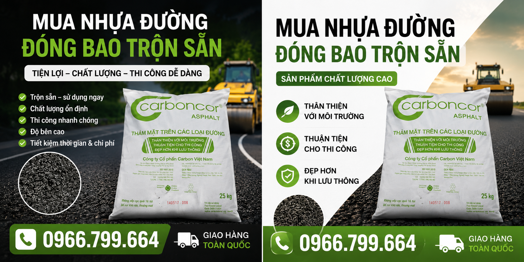 Mua Nhựa Đường Đóng Bao Trộn Sẵn