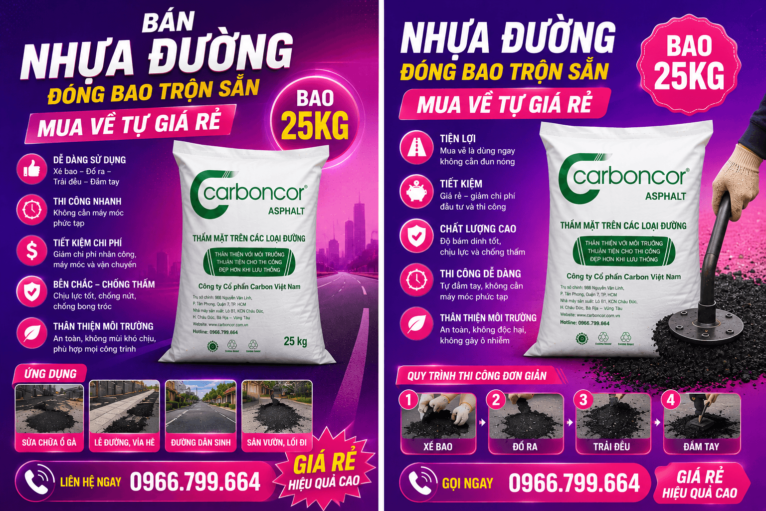 Mua Nhựa Đường Đóng Bao Vá Đường