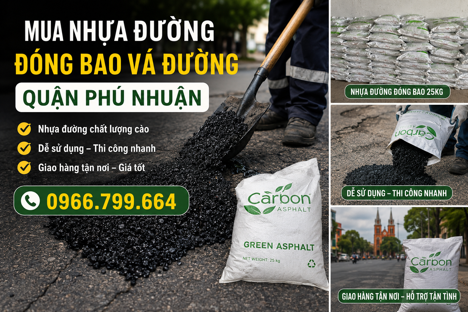Mua Nhựa Đường Đóng Bao Vá Đường Quận Phú Nhuận