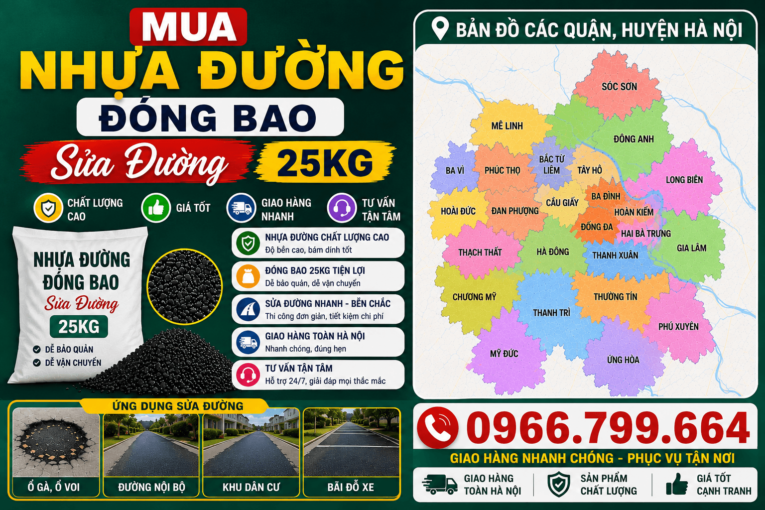 Mua Nhựa Đường Đóng Bao Vá Đường Tại Hà Nội