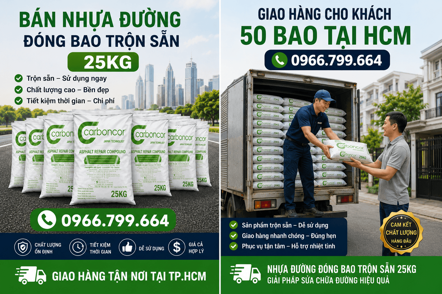 Mua Nhựa Đường Đóng Bao Vá Ổ Gà Bình Tân