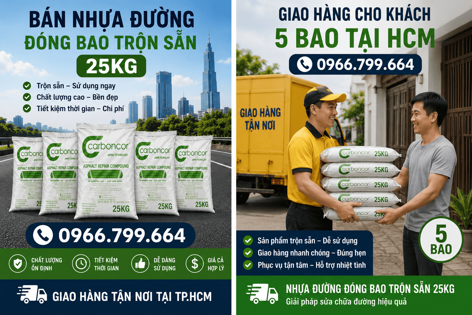 Mua Nhựa Đường Đóng Bao Vá Ổ Gà Quận Bình Tân