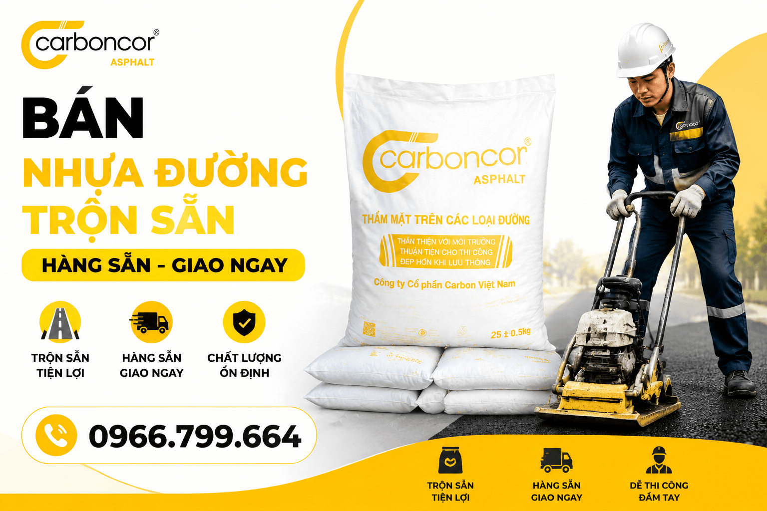 Mua Nhựa Đường Lẻ Đóng Bao Tân Phú Chất Lượng
