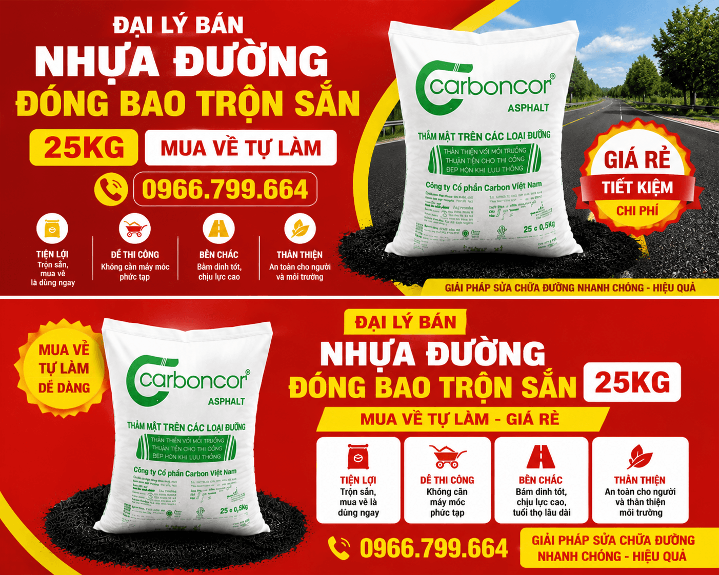 Mua Nhựa Đường Nguội Đóng Bao