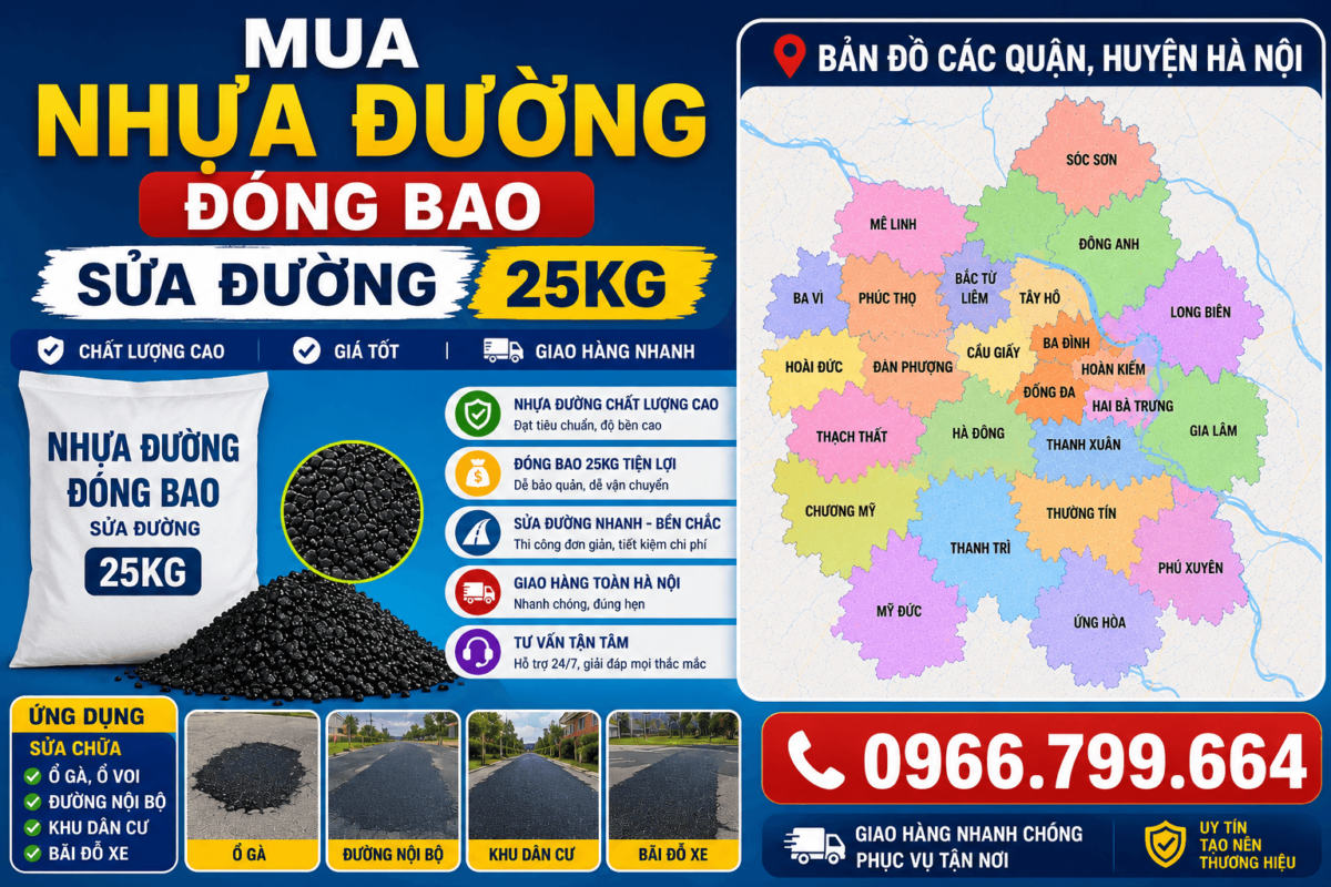Mua Nhựa Đường Nguội Đóng Bao