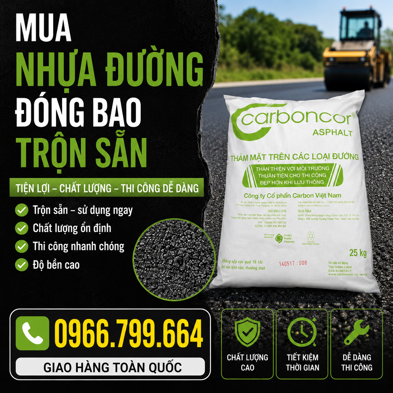 Mua Nhựa Đường Nguội Đóng Bao HCM