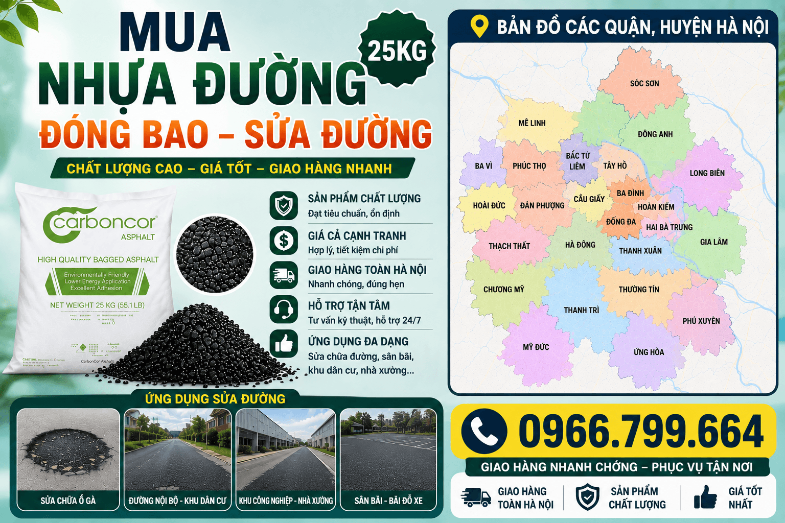 Mua Nhựa Đường Nguội Đóng Bao Hà Nội