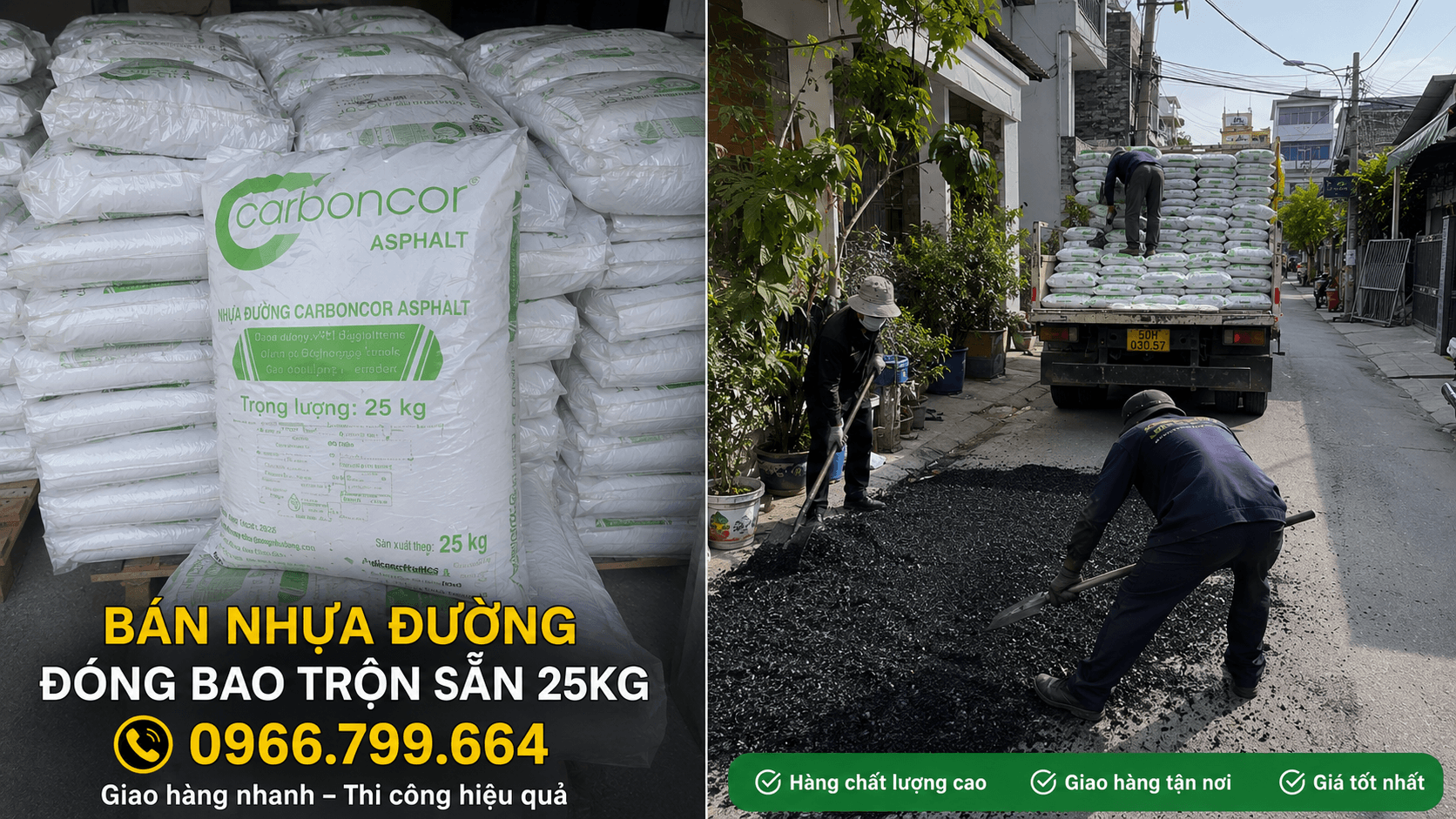 Mua Nhựa Đường Nguội Đóng Bao Quận Bình Tân