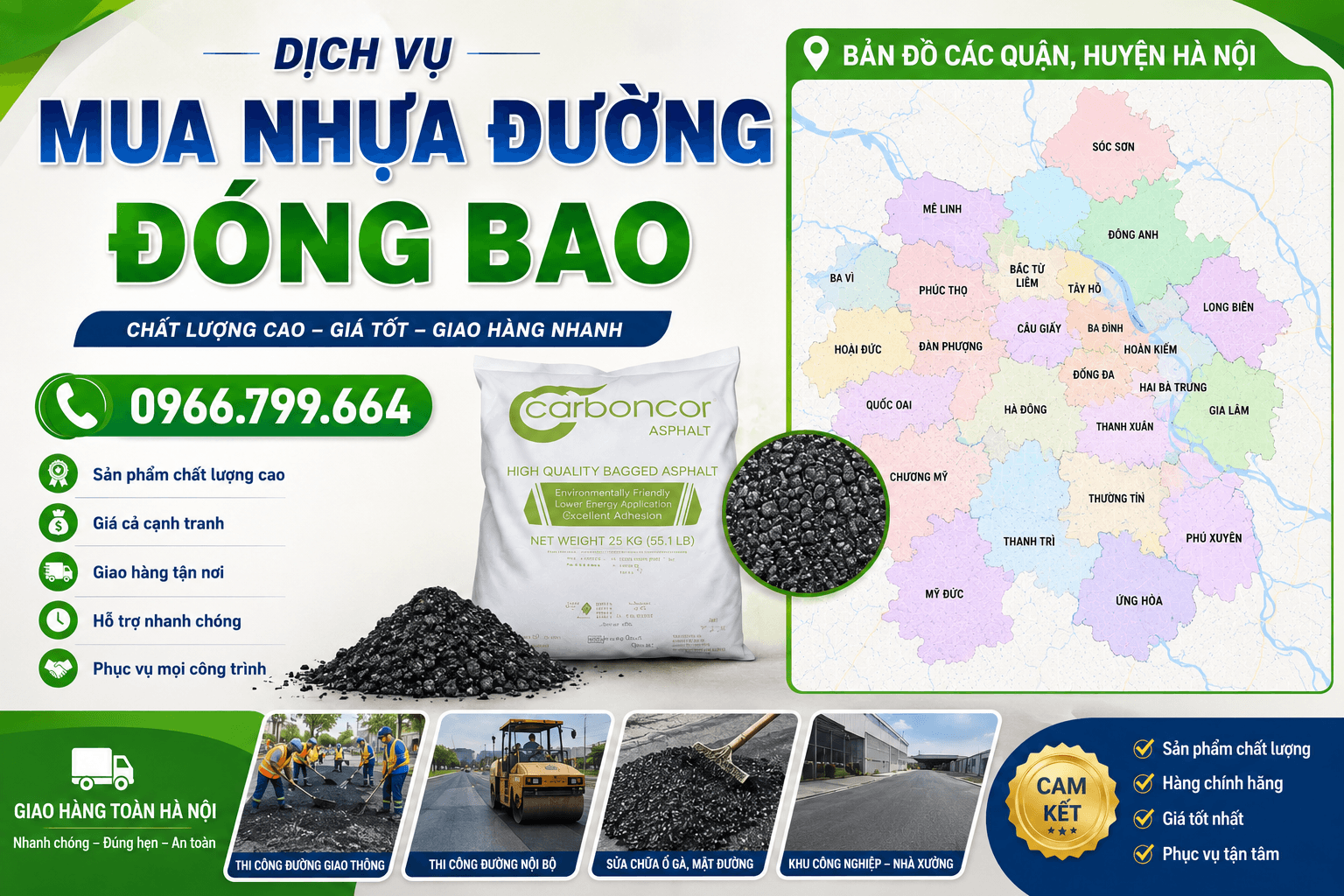 Mua Nhựa Đường Nguội Đóng Bao ở Hà Nội