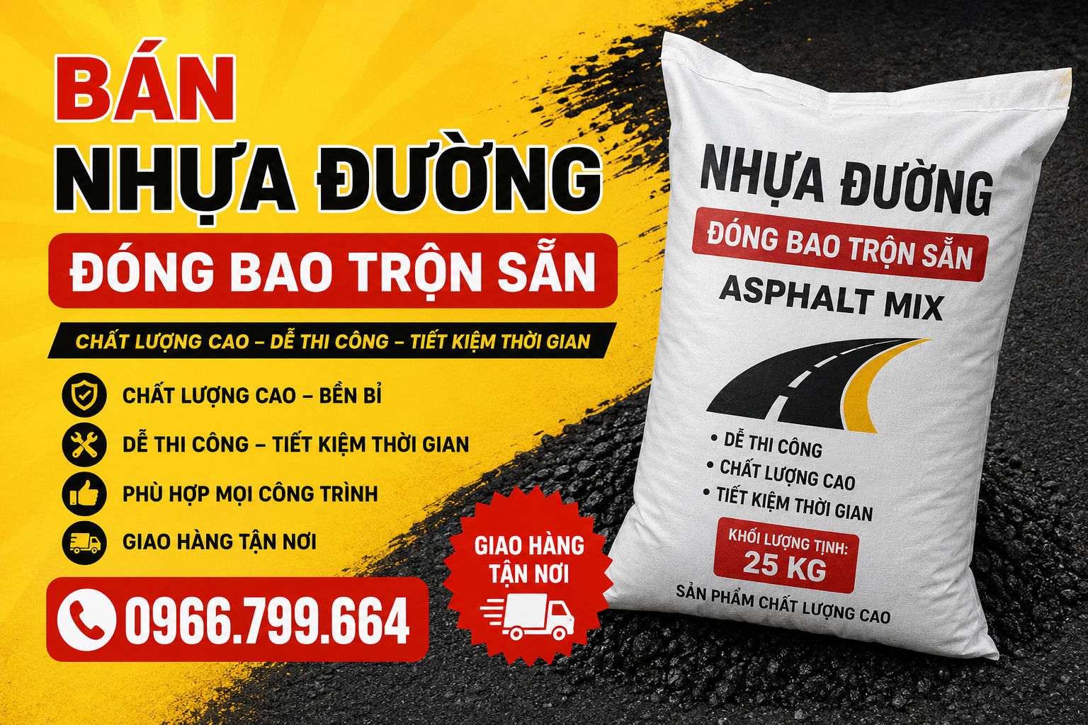 Mua Nhựa Đường Nguội Đóng Bao ở TPHCM