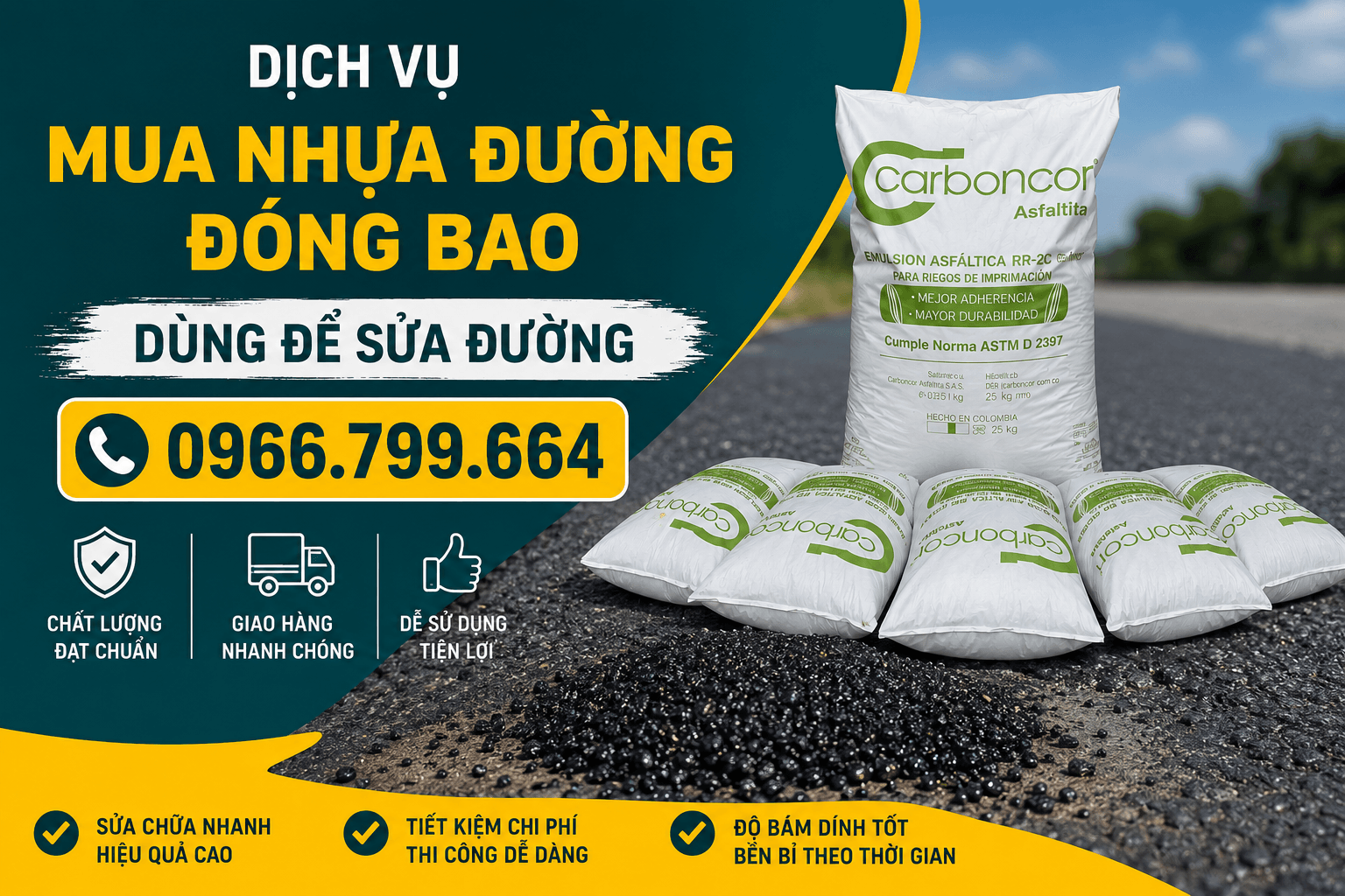 Mua Nhựa Đường Nguội Đóng Bao ở Tại Hà Nội