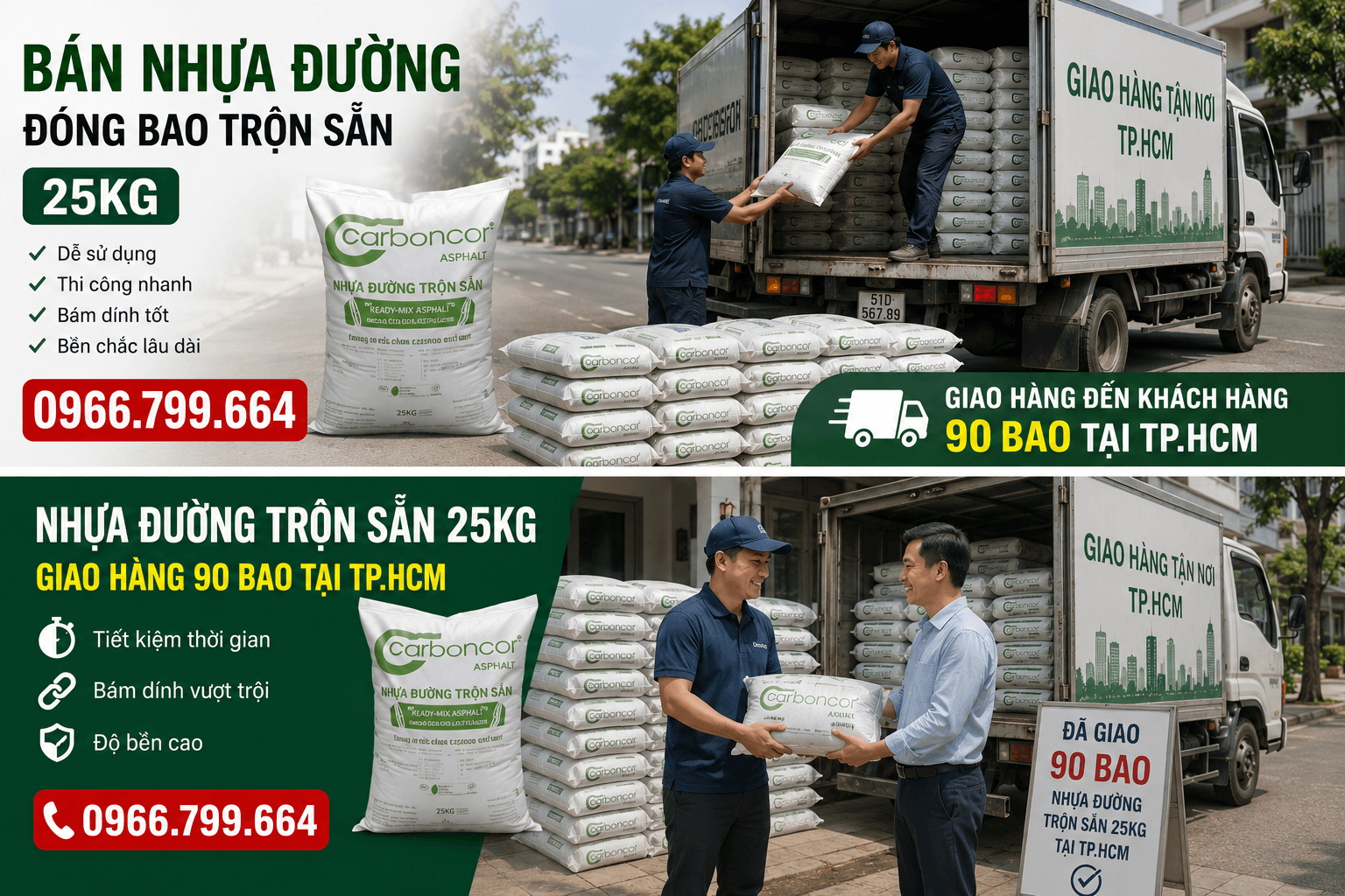 Mua Nhựa Đường Trộn Sẵn Đóng Bao