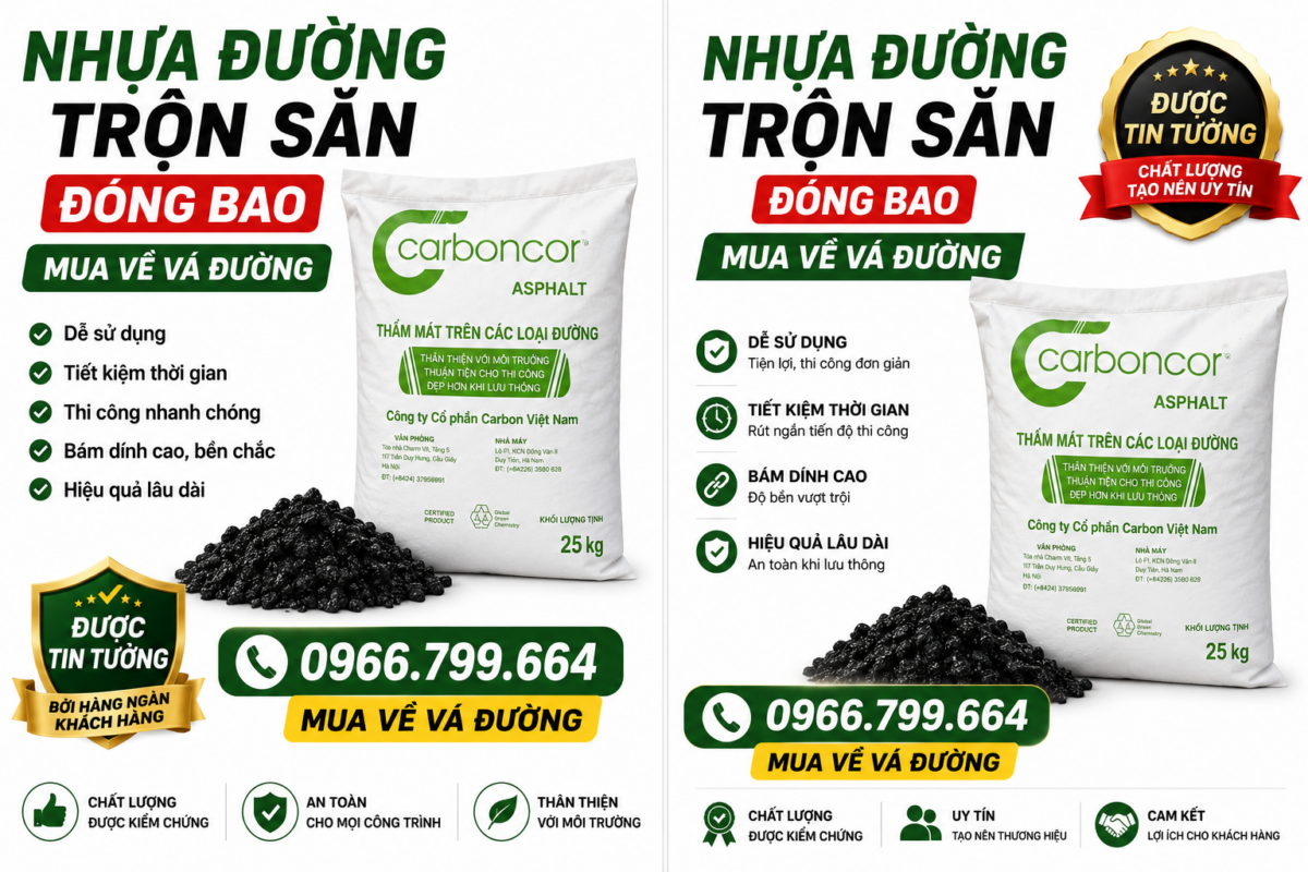 Mua Nhựa Đường Trộn Sẵn Đóng Bao