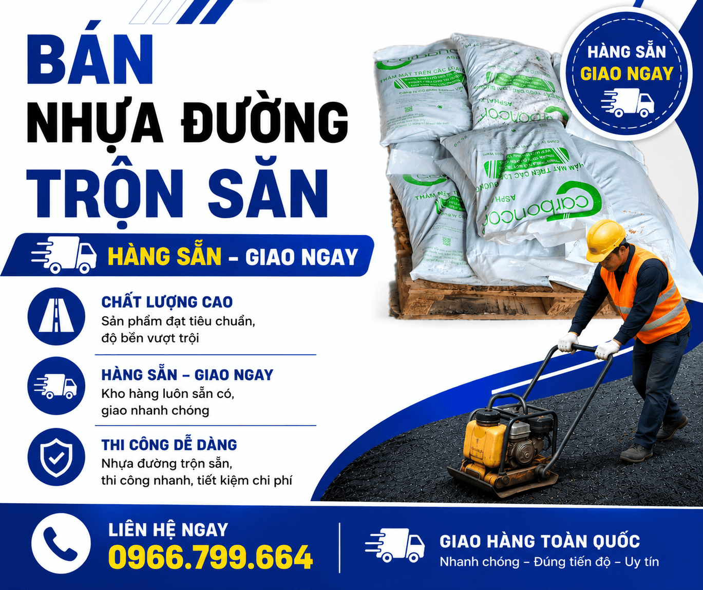 Mua Nhựa Đường Trộn Sẵn Đóng Bao Tại Quận Tân Phú