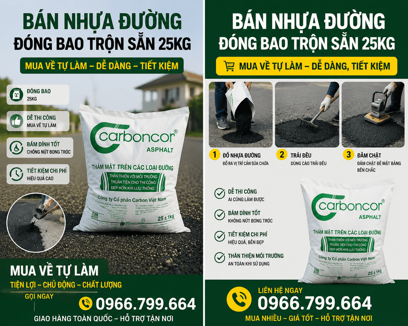 Mua Nhựa Đường Trộn Sẵn Đóng Bao Tân Phú