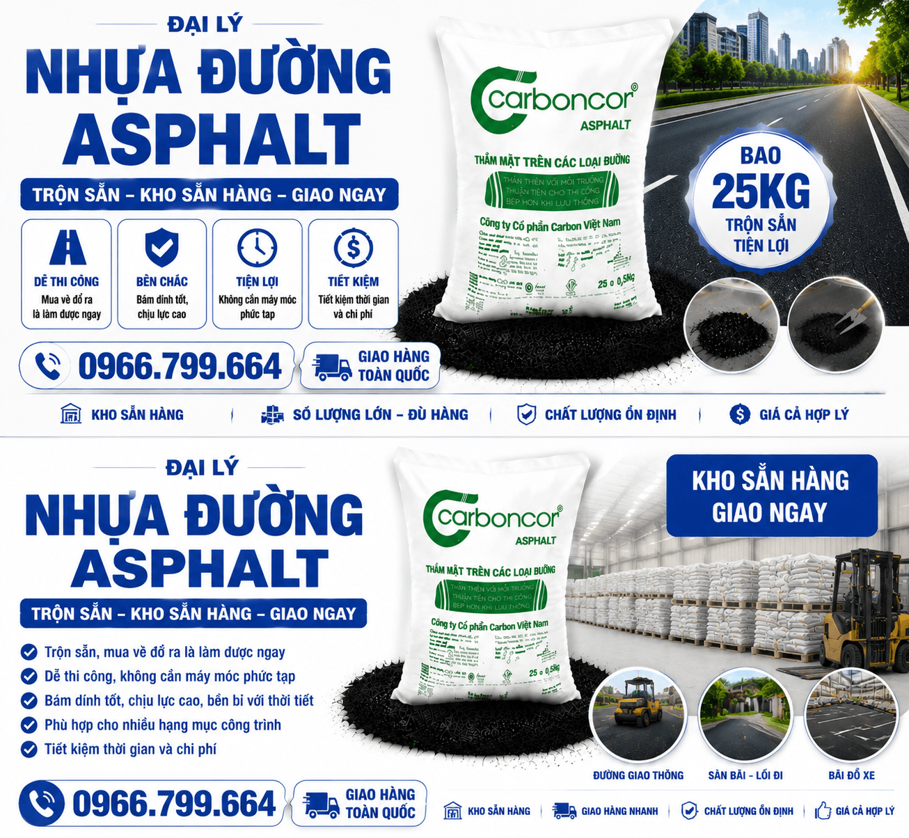 Nhựa Đường Bán Lẻ Đóng Bao Tại Bình Tân