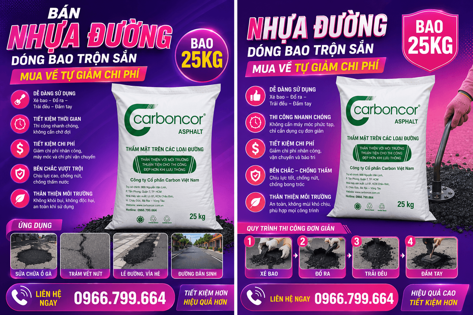 Nhựa Đường Bán Lẻ Đóng Bao Tại Quận Bình Tân