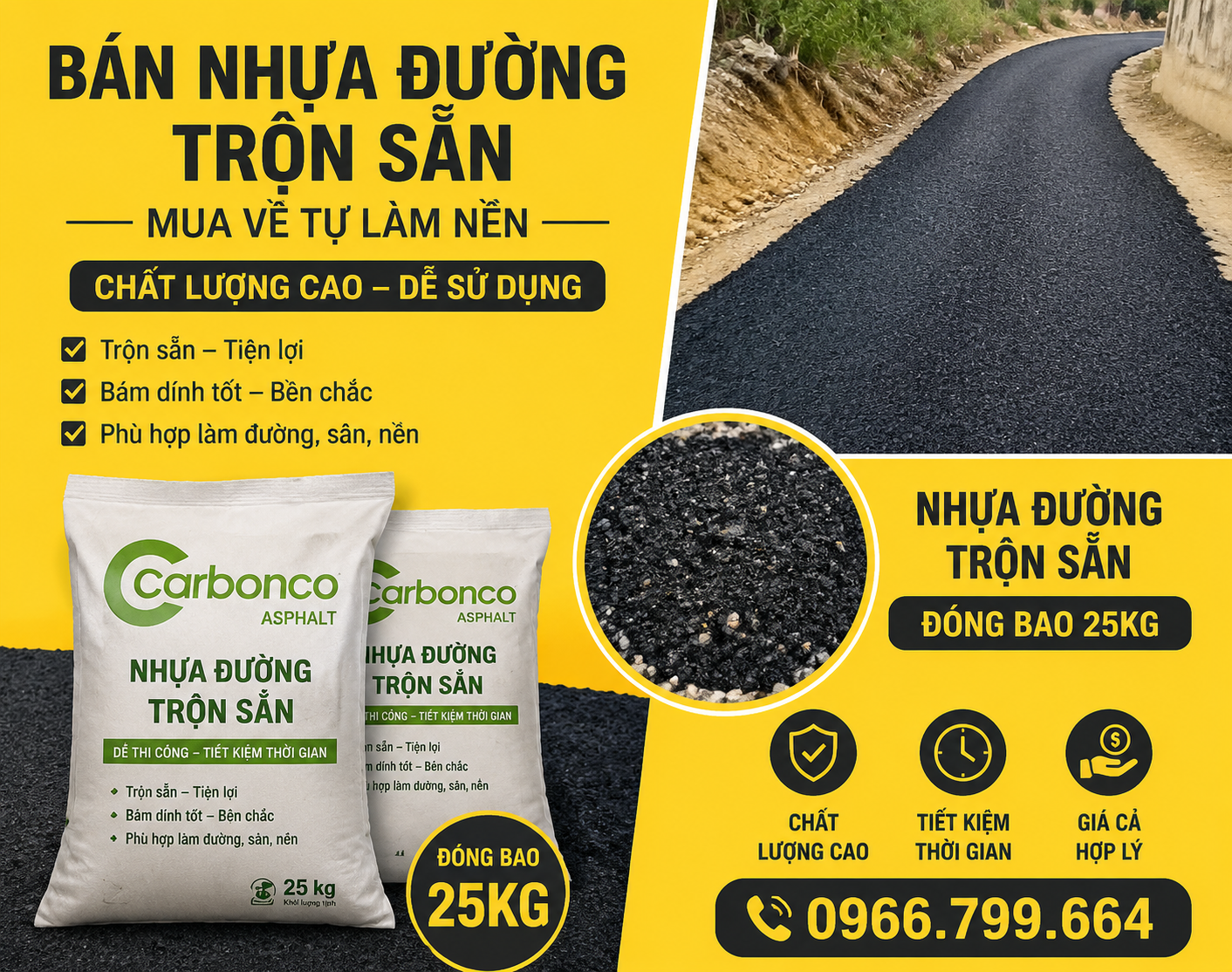 Nhựa Đường Bán Lẻ Đóng Bao Tân Phú