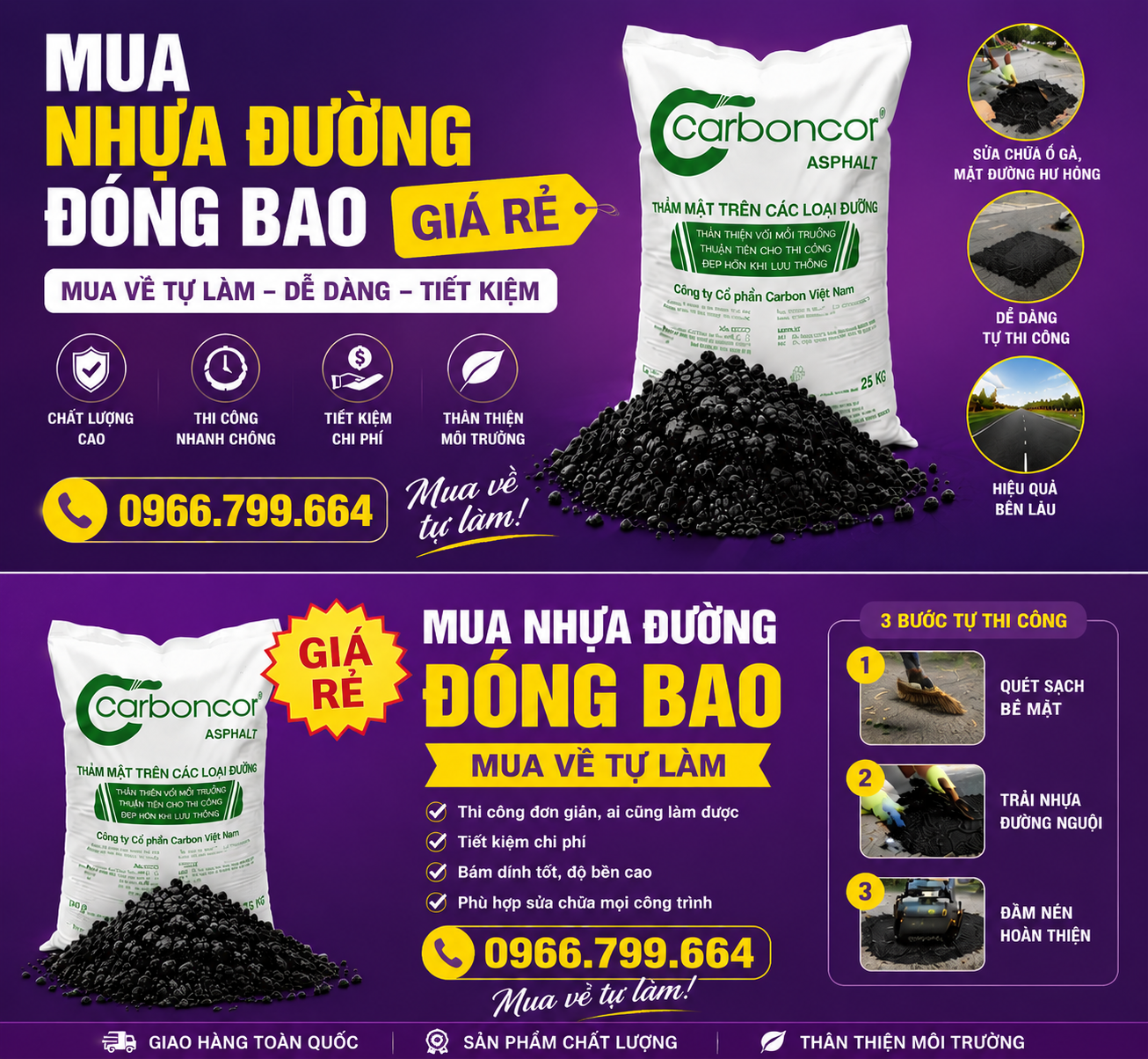 Nhựa Đường Trộn Sẵn Đóng Bao Tân Phú