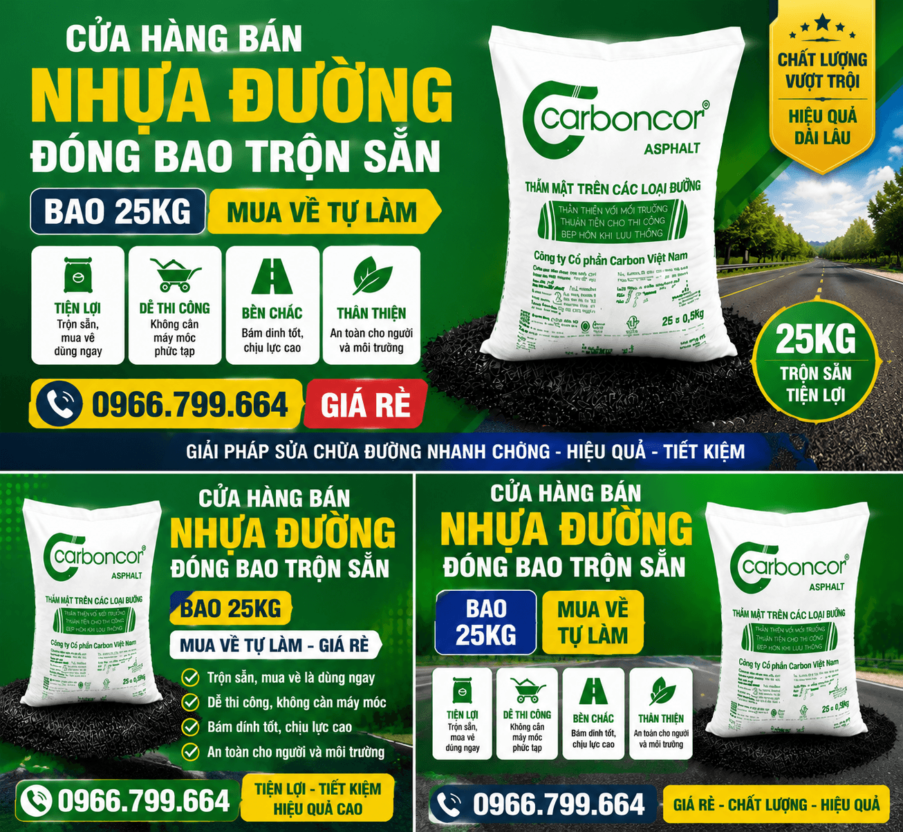 Nhựa Nguội Đóng Bao Vá Đường ở Tân Phú