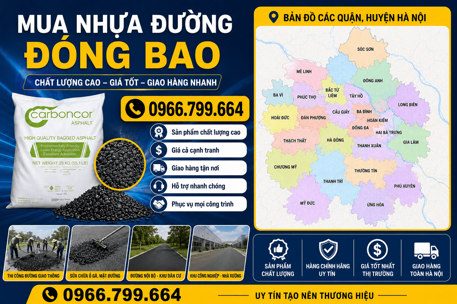 Mua Nhựa Đường Asphalt Đóng Bao Hà Nội