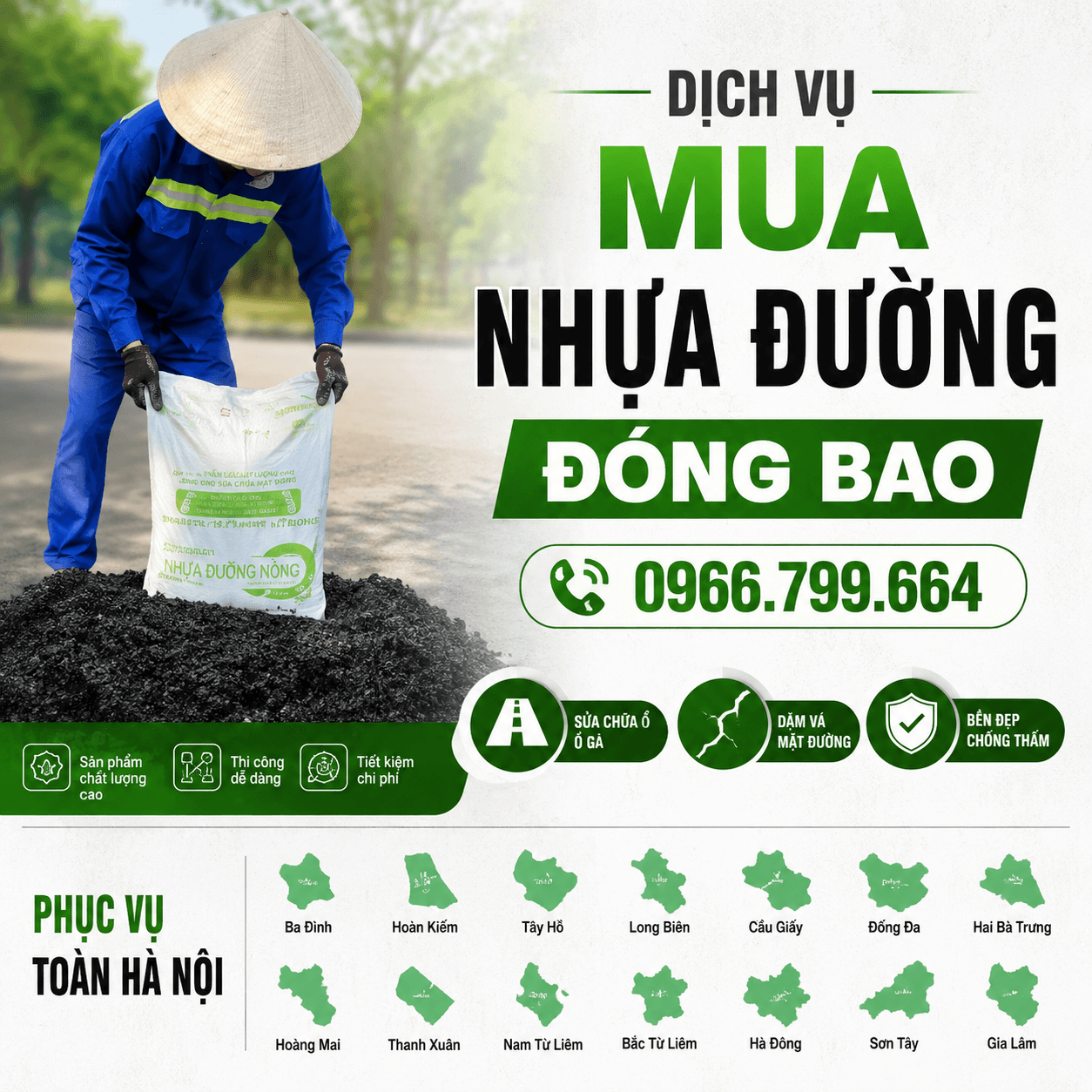 Mua Nhựa Đường Asphalt Đóng Bao ở Hà Nội