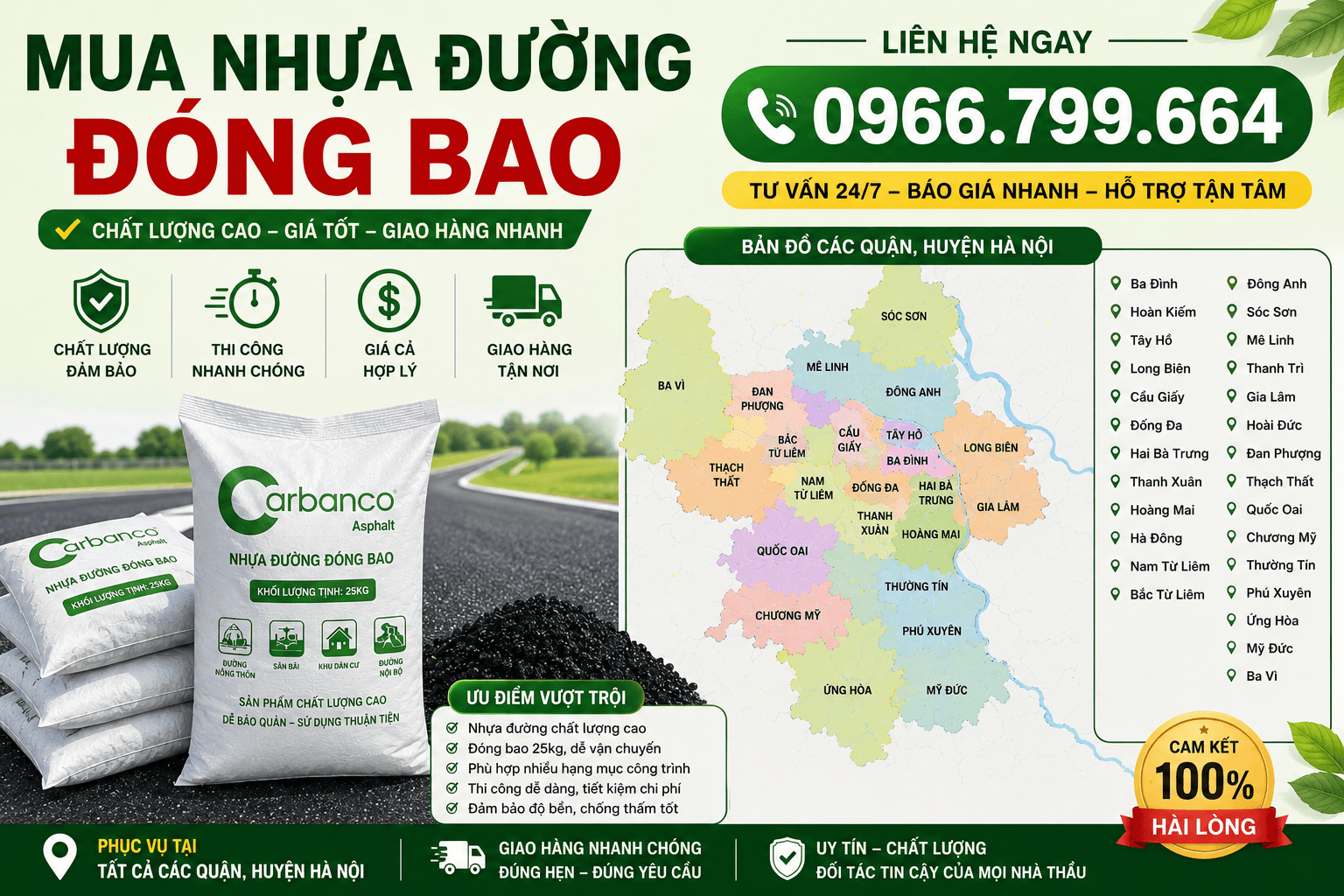 Mua Nhựa Đường Đóng Bao Vá Đường Hà Nội