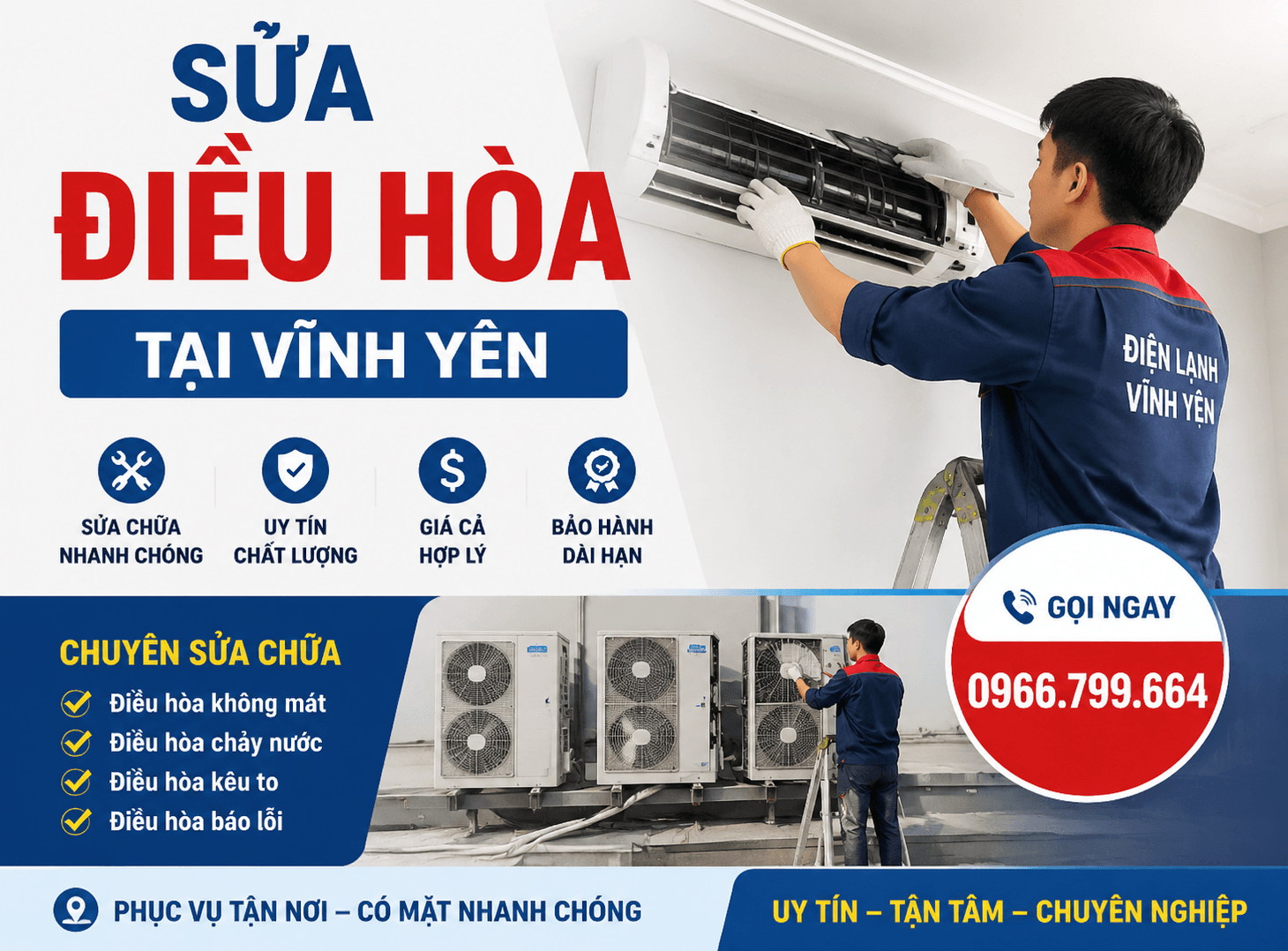 Sửa Điều Hòa Tại Vĩnh Yên Chuyên Nghiệp