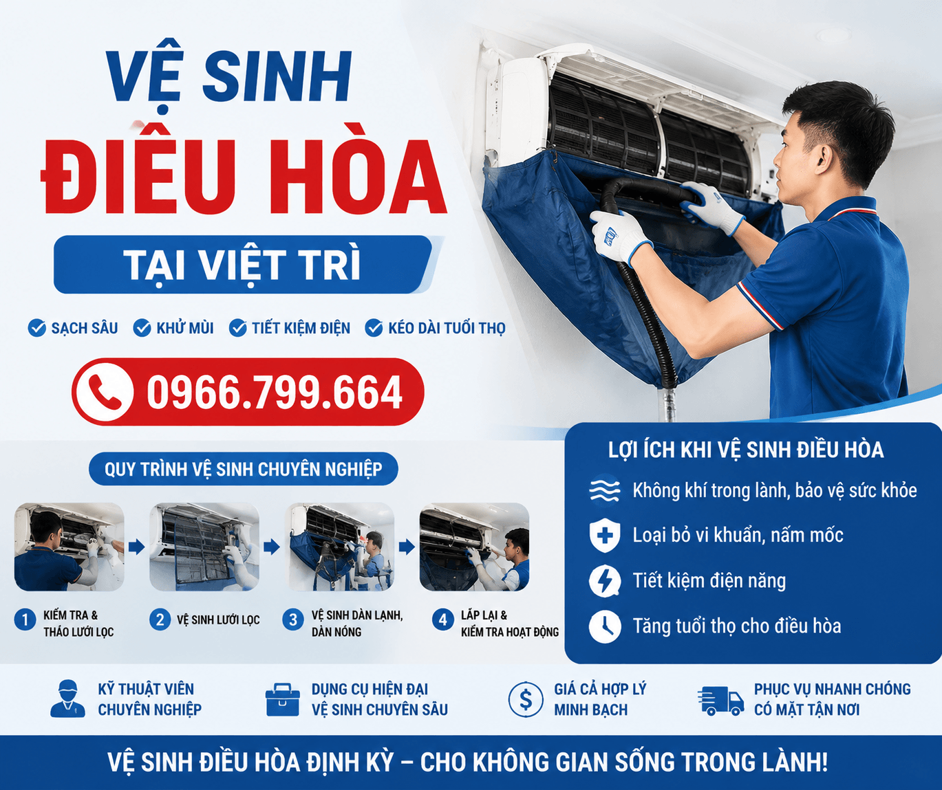 Vệ Sinh Điều Hòa Tại Việt Trì Uy Tín