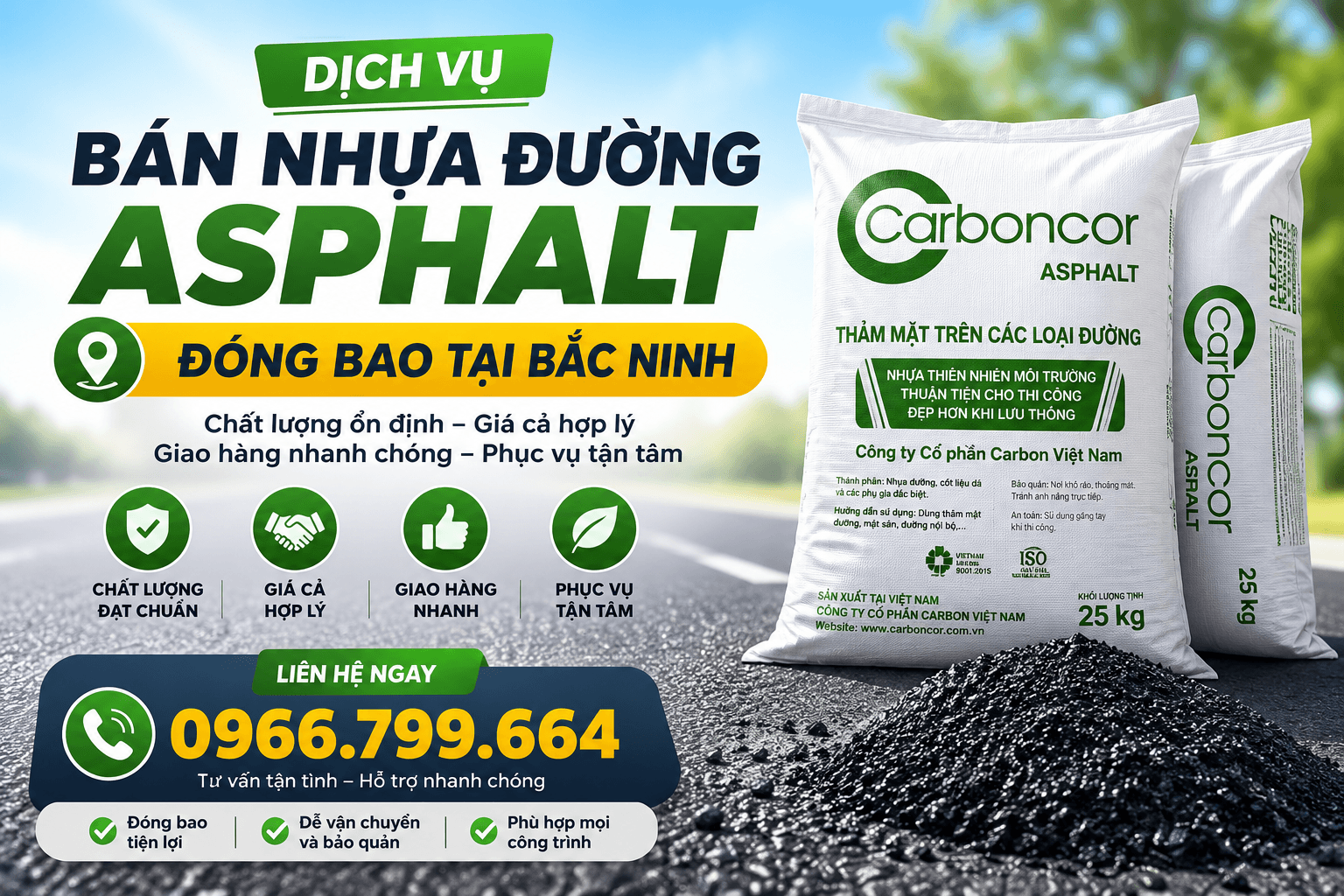 Bán Nhựa Đường Asphalt Đóng Bao Tại Bắc Ninh