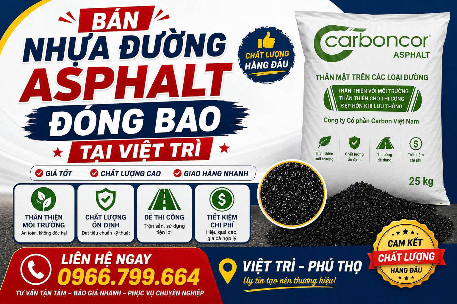 Bán Nhựa Đường Asphalt Đóng Bao Tại Việt Trì