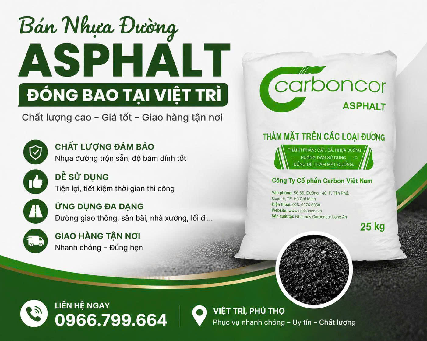 Bán Nhựa Đường Asphalt Đóng Bao Việt Trì